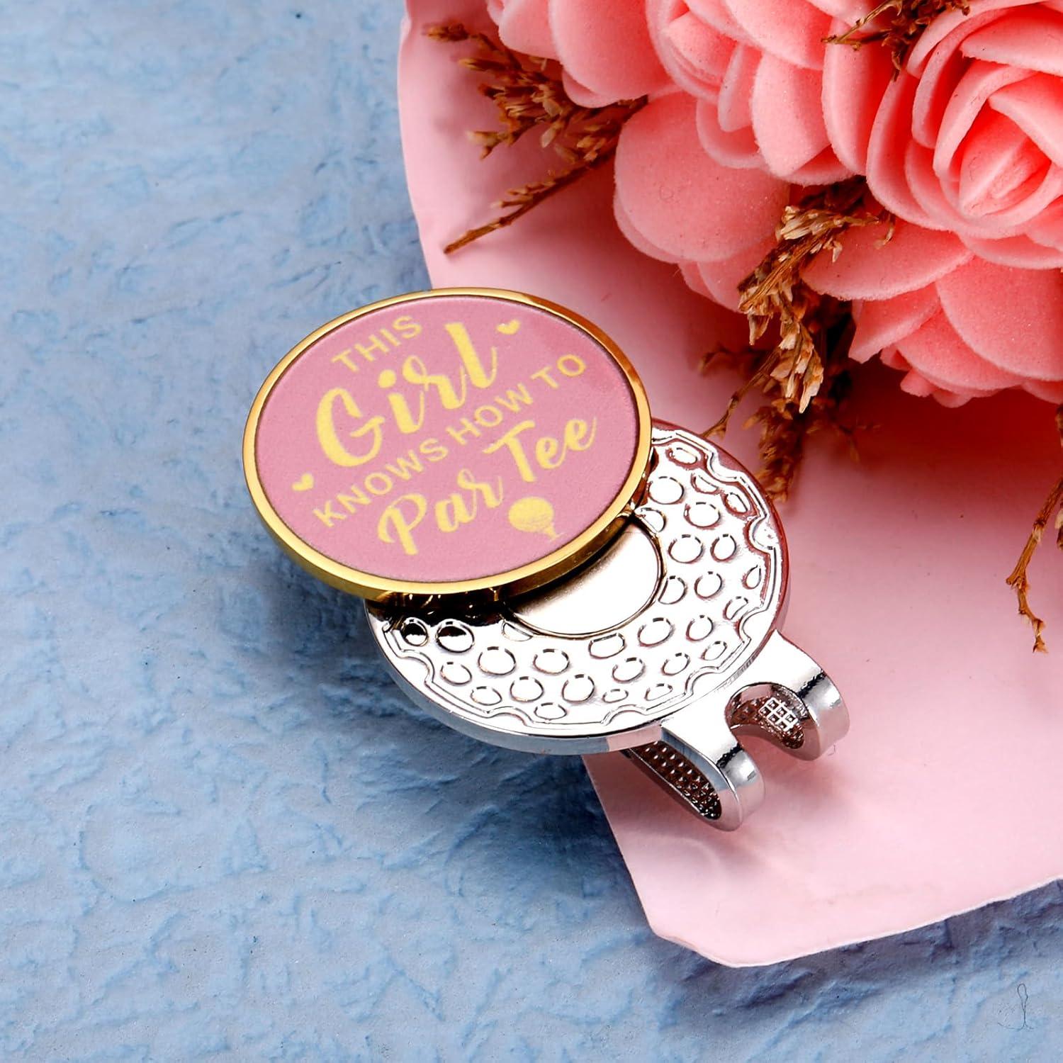 Marcador de Bola de Golf Rosa Sophauteem con Clip Magnético