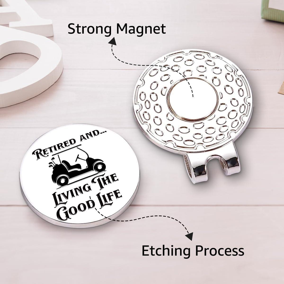 Marcador de Bola de Golf Hafhue con Clip Magnético - Regalo Duradero