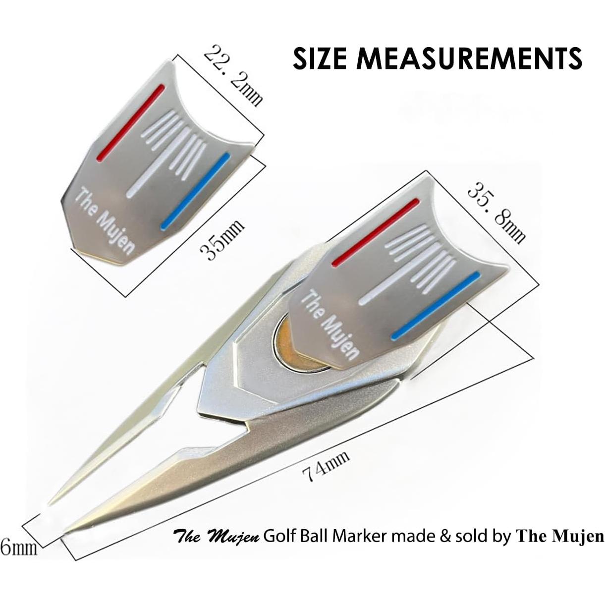 Marcador de Pelota de Golf The Mujen con Herramienta de Divot