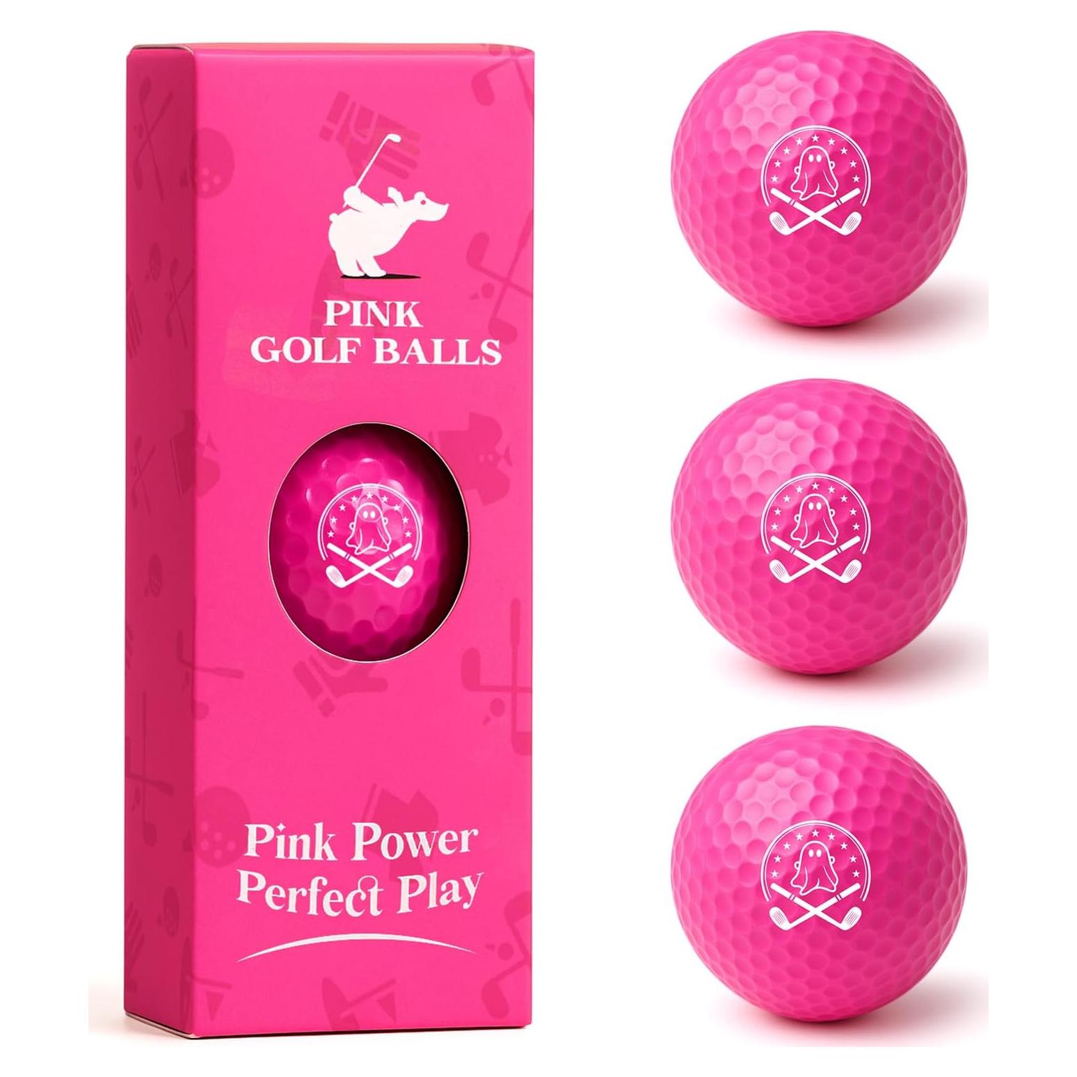 Pelotas de Golf Rosa Fantasma She's Pink - Paquete de 3