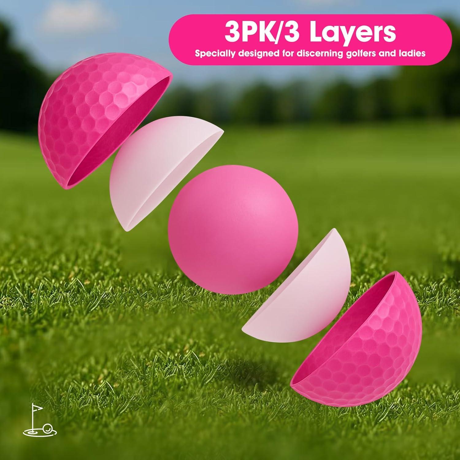 Pelotas de Golf Rosa Fantasma She's Pink - Paquete de 3