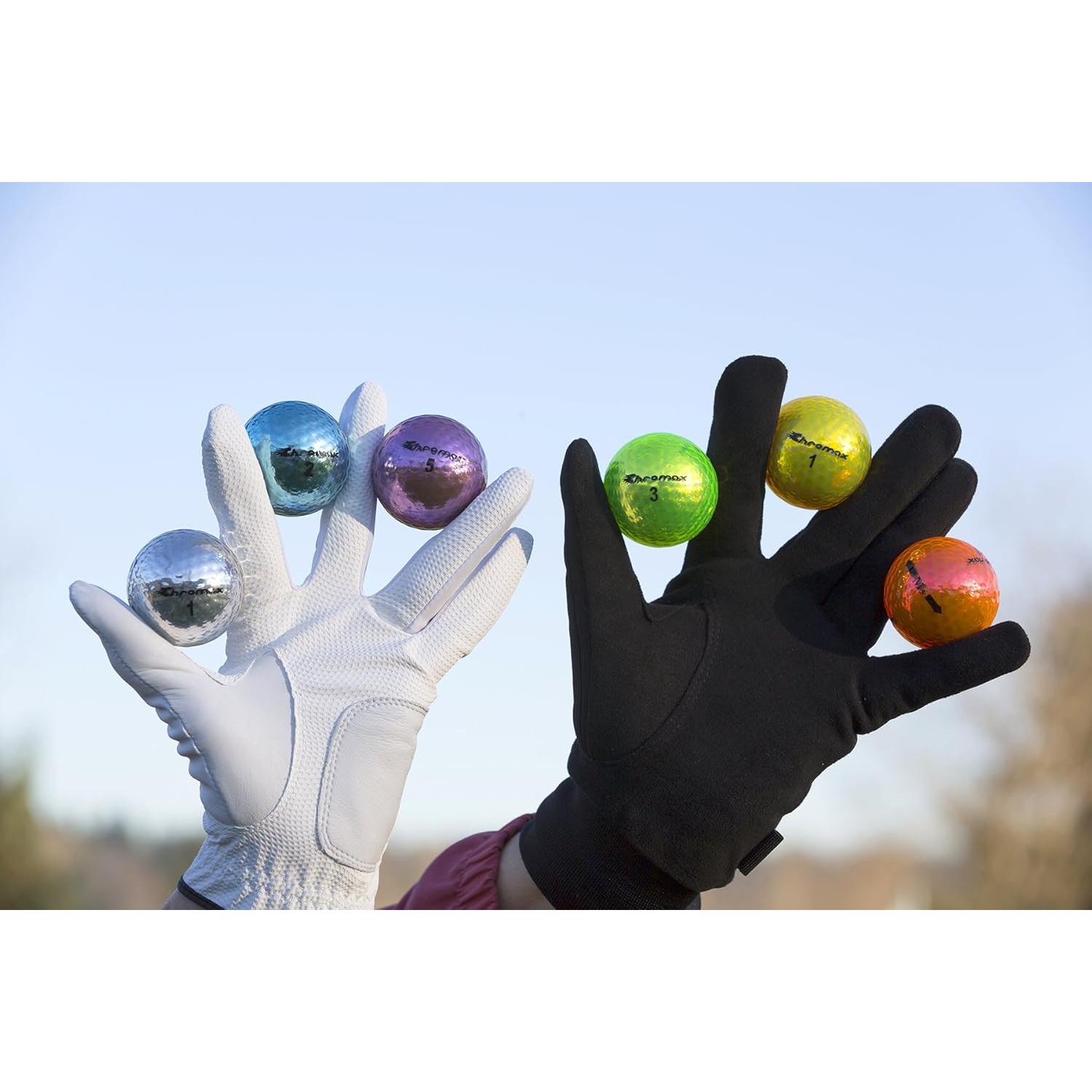 Bolas de Golf Chromax M5 Metálicas de Colores (Paquete de 6)