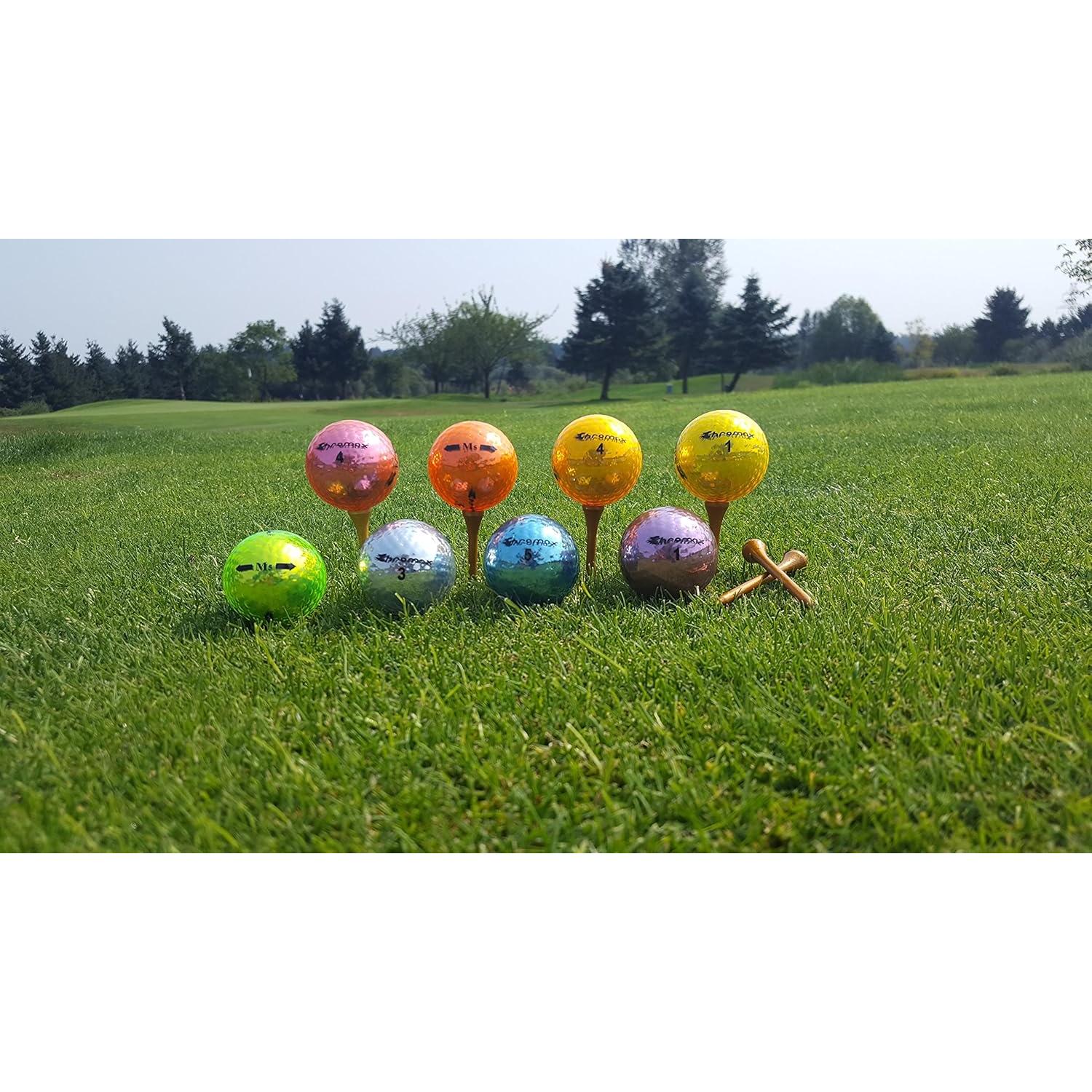 Bolas de Golf Chromax M5 Metálicas de Colores (Paquete de 6)