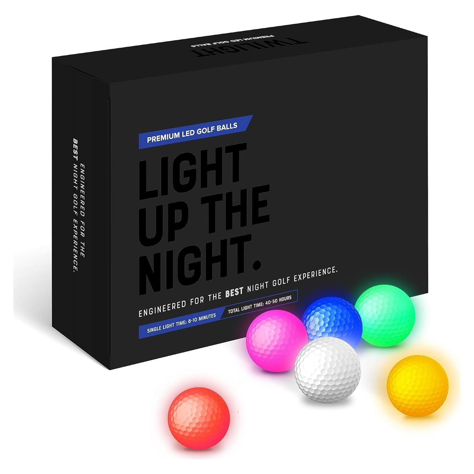 Pelotas de Golf LED Nocturnas Center Coast - Set de 6