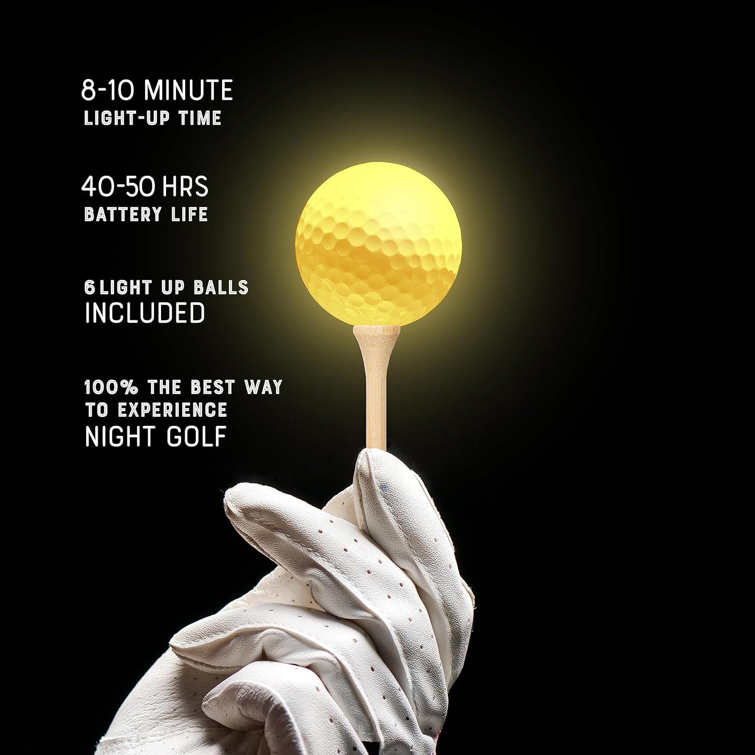 Pelotas de Golf LED Nocturnas Center Coast - Set de 6