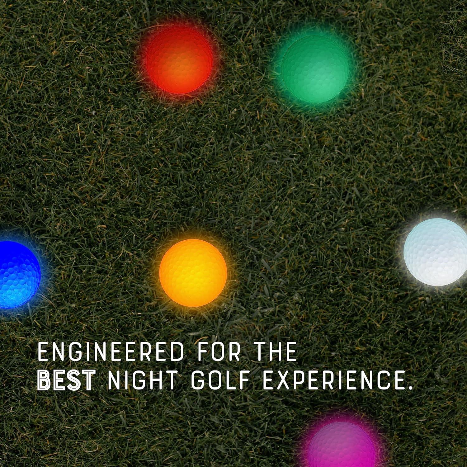 Pelotas de Golf LED Nocturnas Center Coast - Set de 6