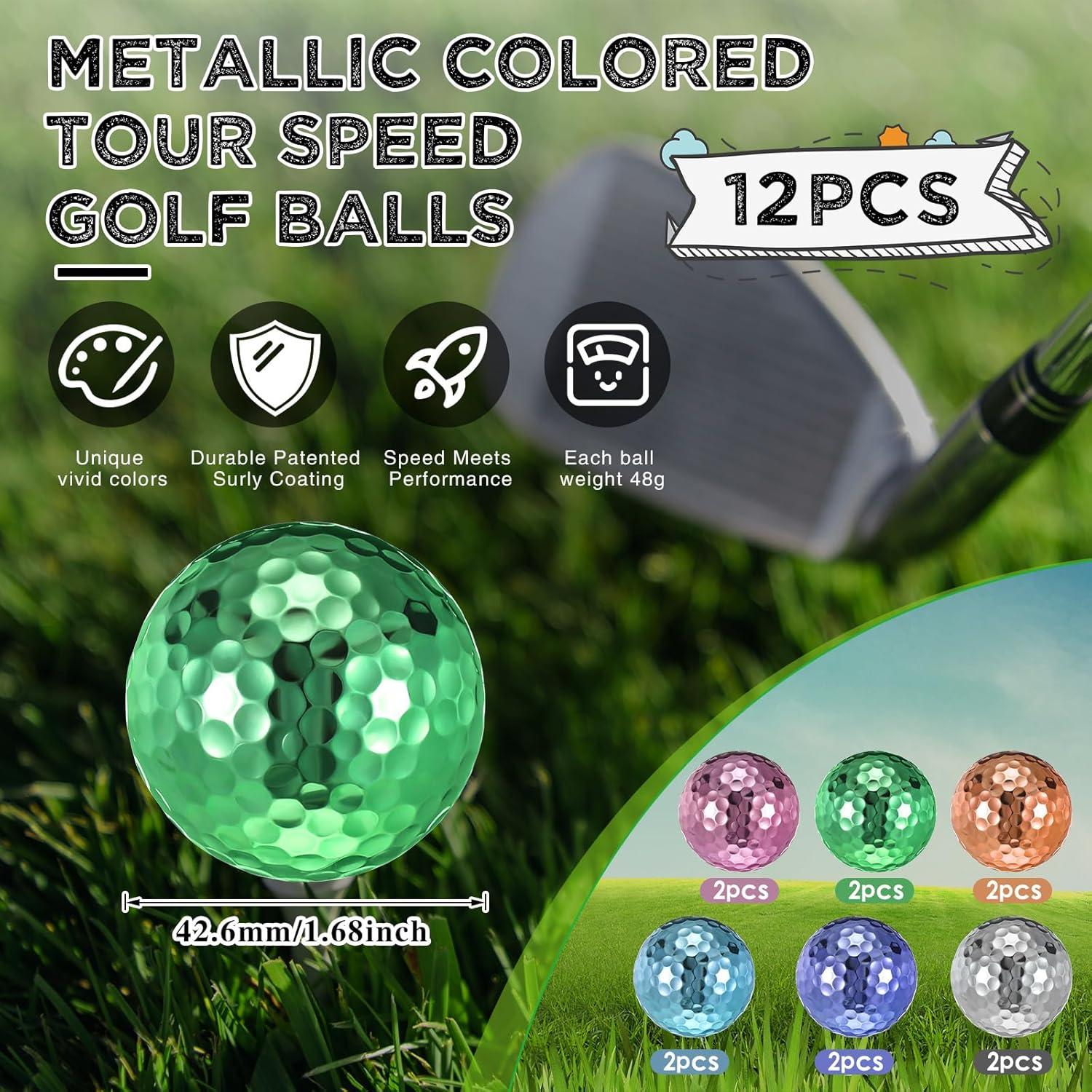 Pelotas de Golf Metálicas Hiboom para Mujeres - 12 Unidades