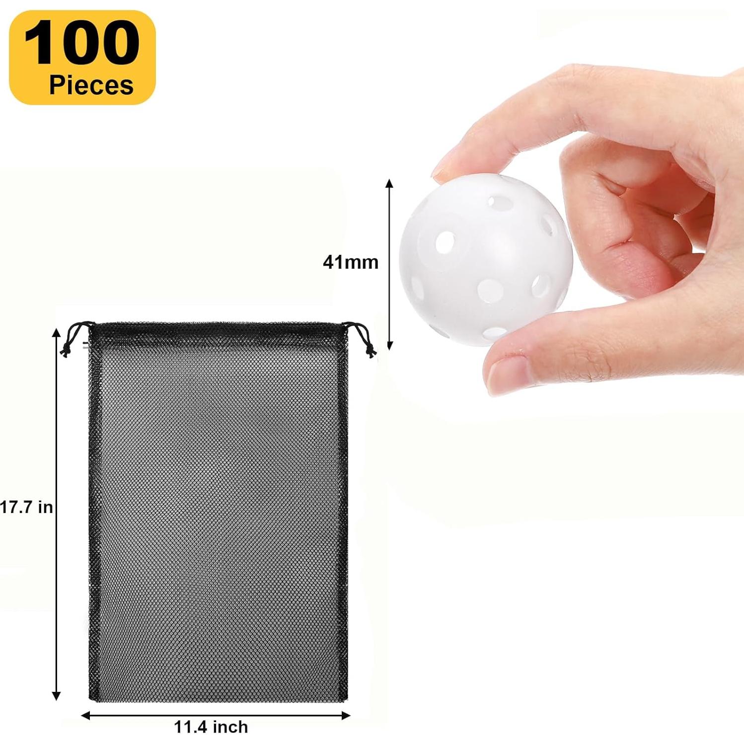 Paquete de 100 pelotas de golf de práctica Faswin 41 mm blancas