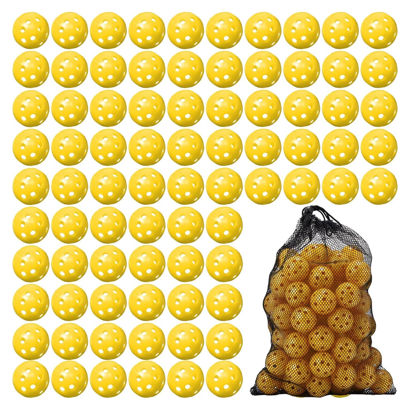 80 Pelotas de Golf de Práctica MiniInflat 42 mm Amarillo