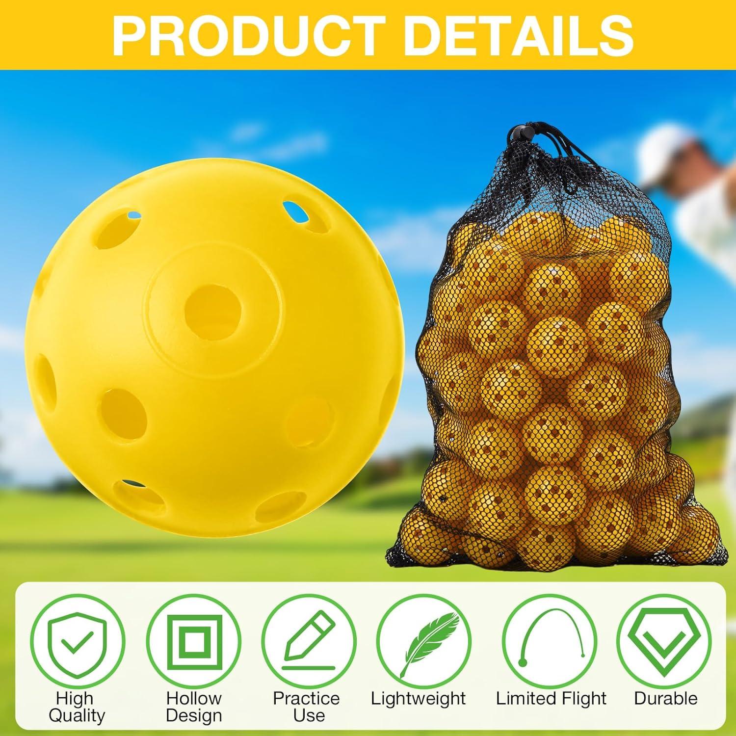80 Pelotas de Golf de Práctica MiniInflat 42 mm Amarillo