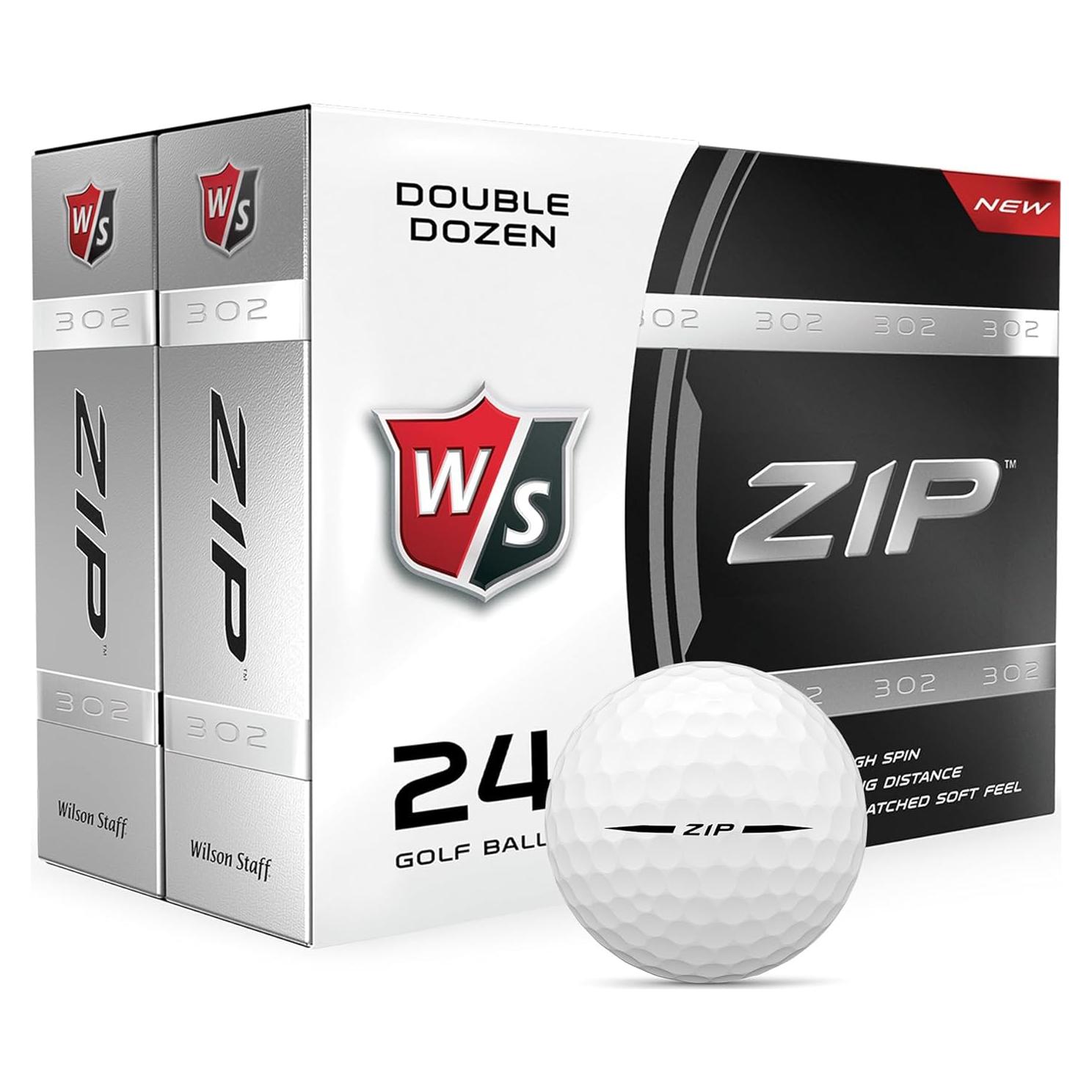 Bolas de Golf WILSON Staff Zip - Paquete de 24 Blancas