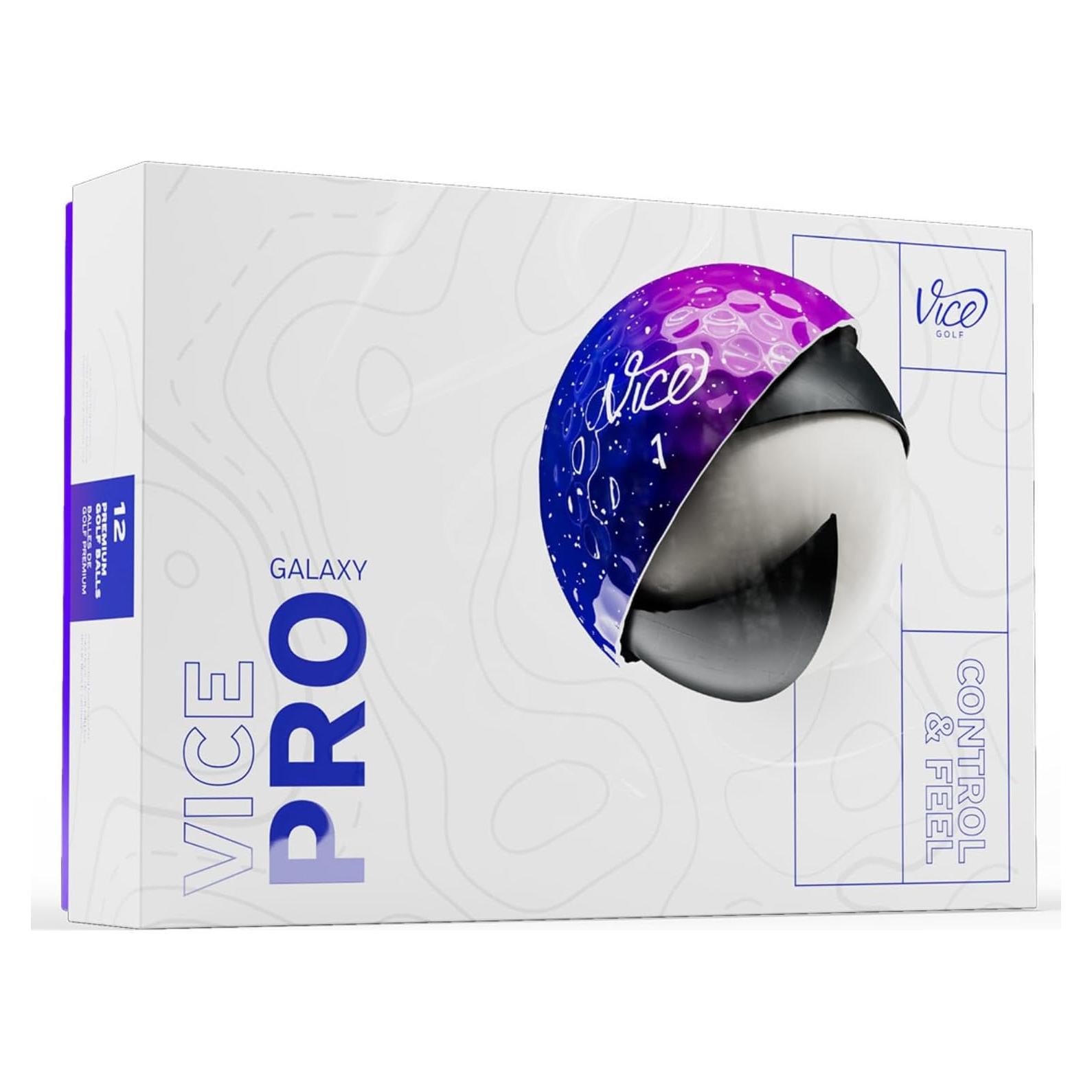 Pelotas de Golf Vice Golf VICEPROGALAXY - 12 Unidades