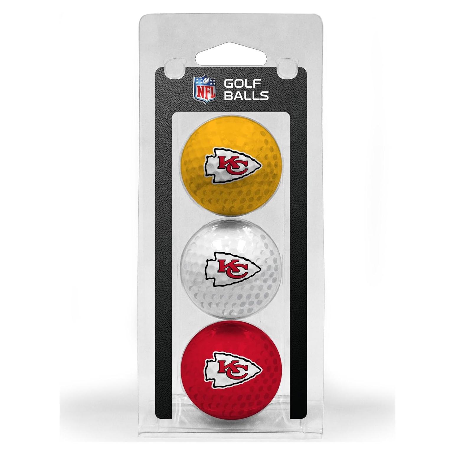 Bolas de Golf Reguladoras Team Golf Kansas City Chiefs - Paquete de 3