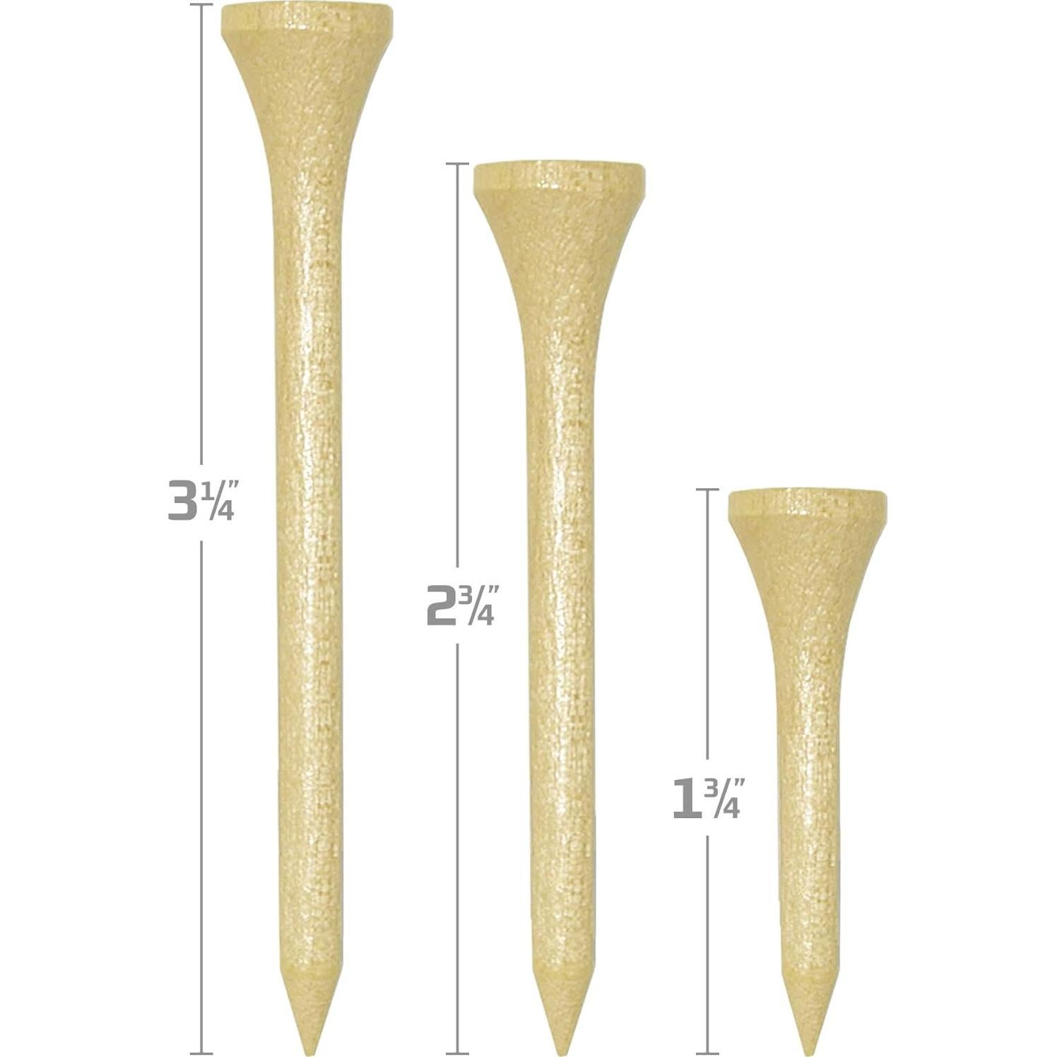 Tees de Golf de Bambú Izzo - Paquete de 175 Piezas