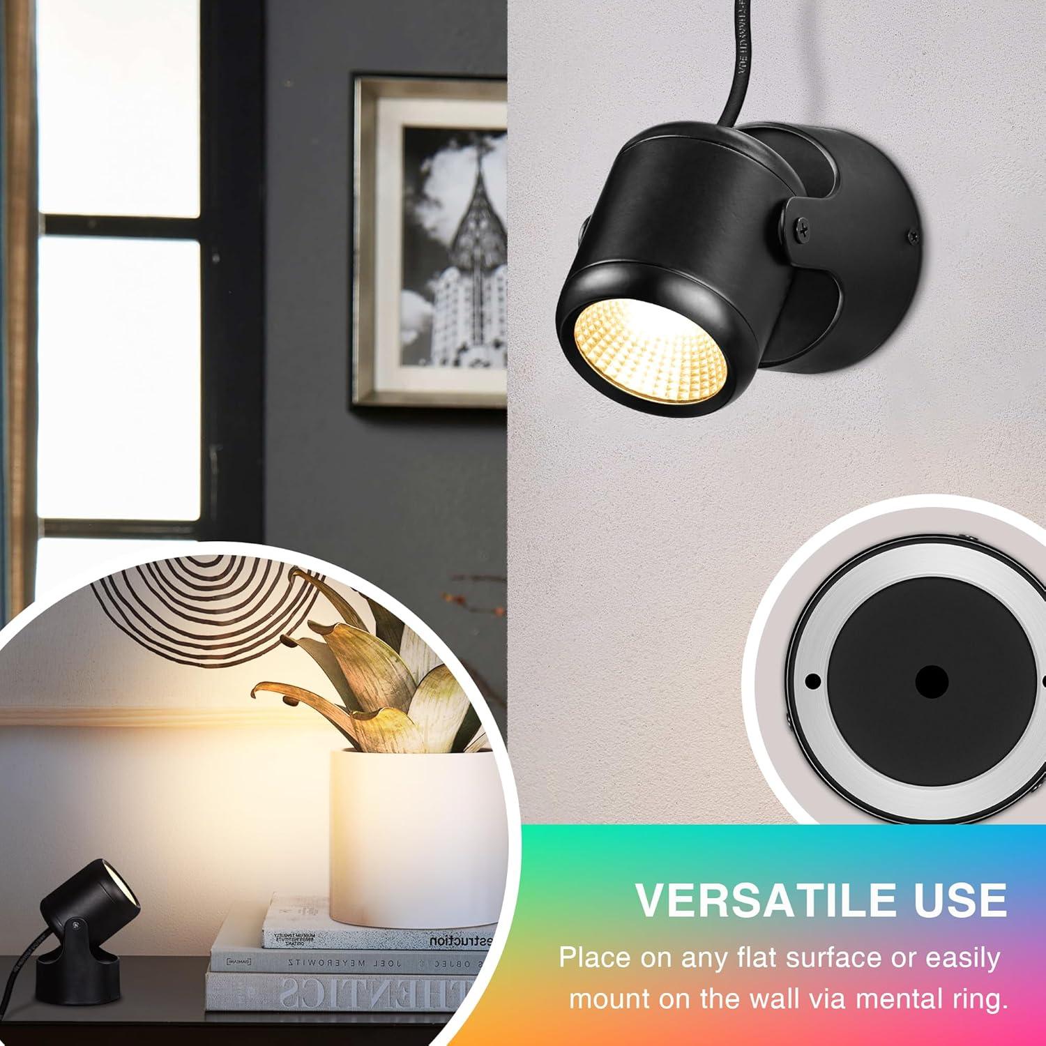 Luces Spot LED RGBW URTOM 6W Control Remoto 16 Colores