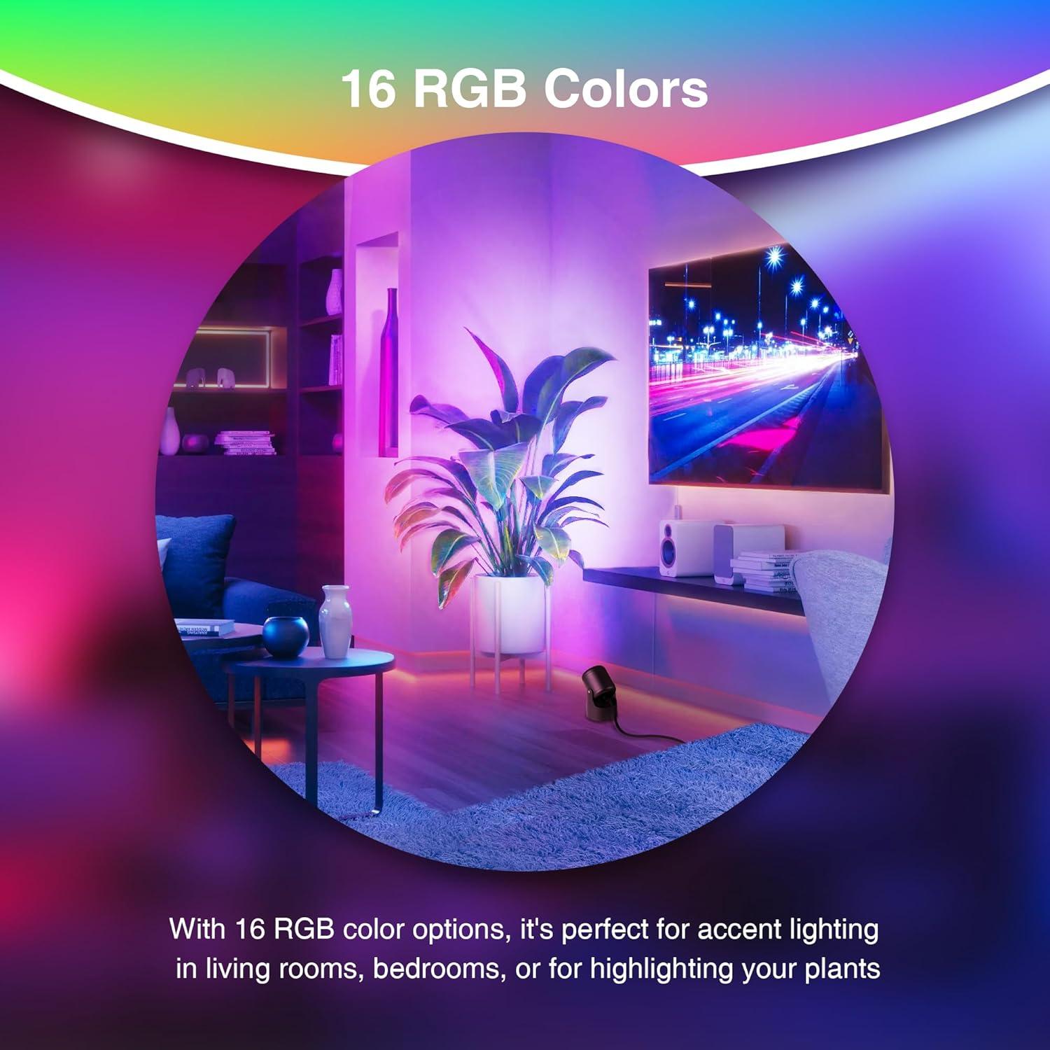 Luces Spot LED RGBW URTOM 6W Control Remoto 16 Colores