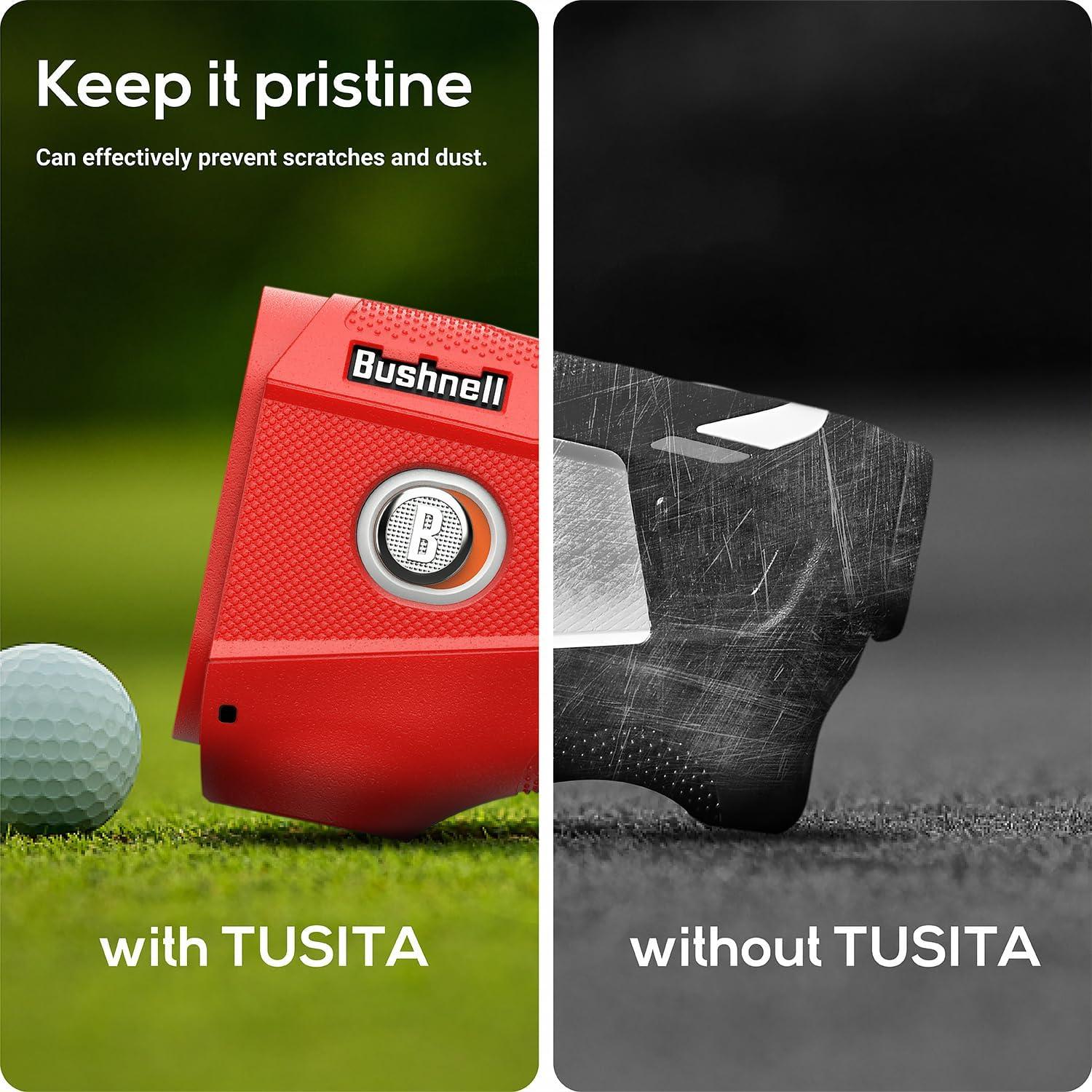 Funda de Silicona TUSITA para Medidor Bushnell TOUR V6 - Rojo