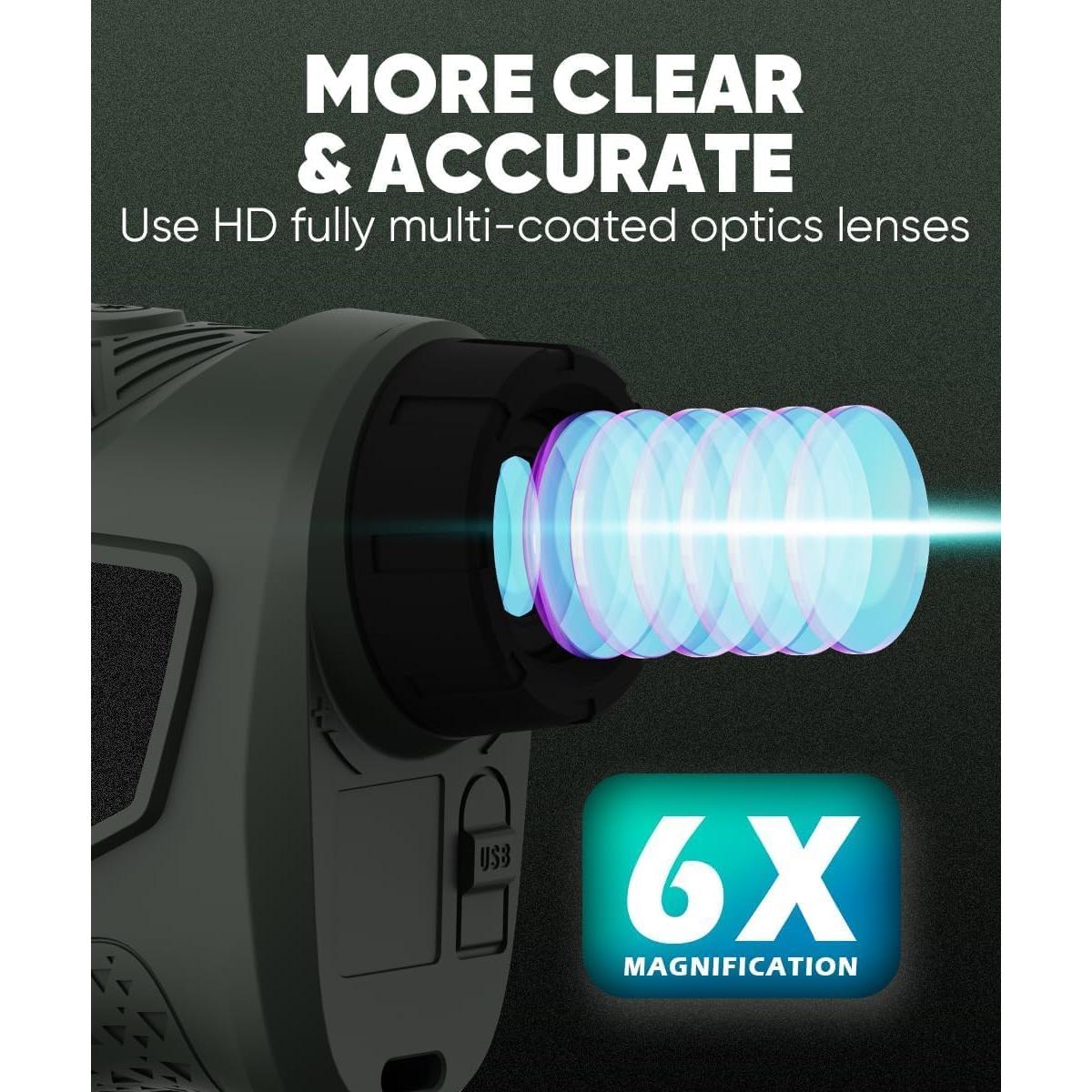 Medidor de Rango L8star PF290 para Golf y Caza 800m