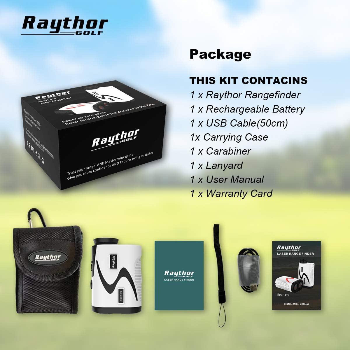 Medidor de Distancia Láser Raythor para Golf con Pendiente 4.57-914.4m
