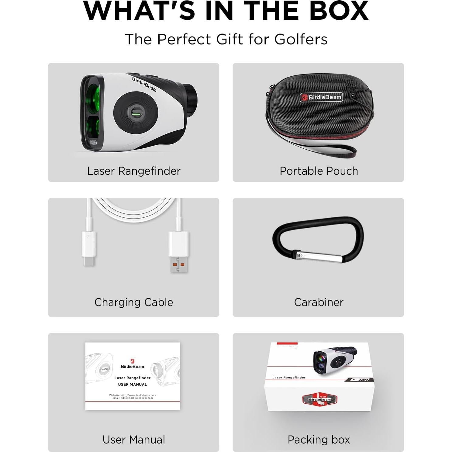 Buscador de Distancia de Golf BirdieBeam G888 1,097m 7X