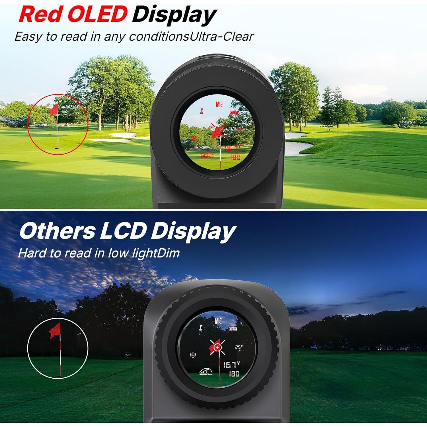 Medidor de Distancia de Golf WOSPORTS L-06G OLED 1200m