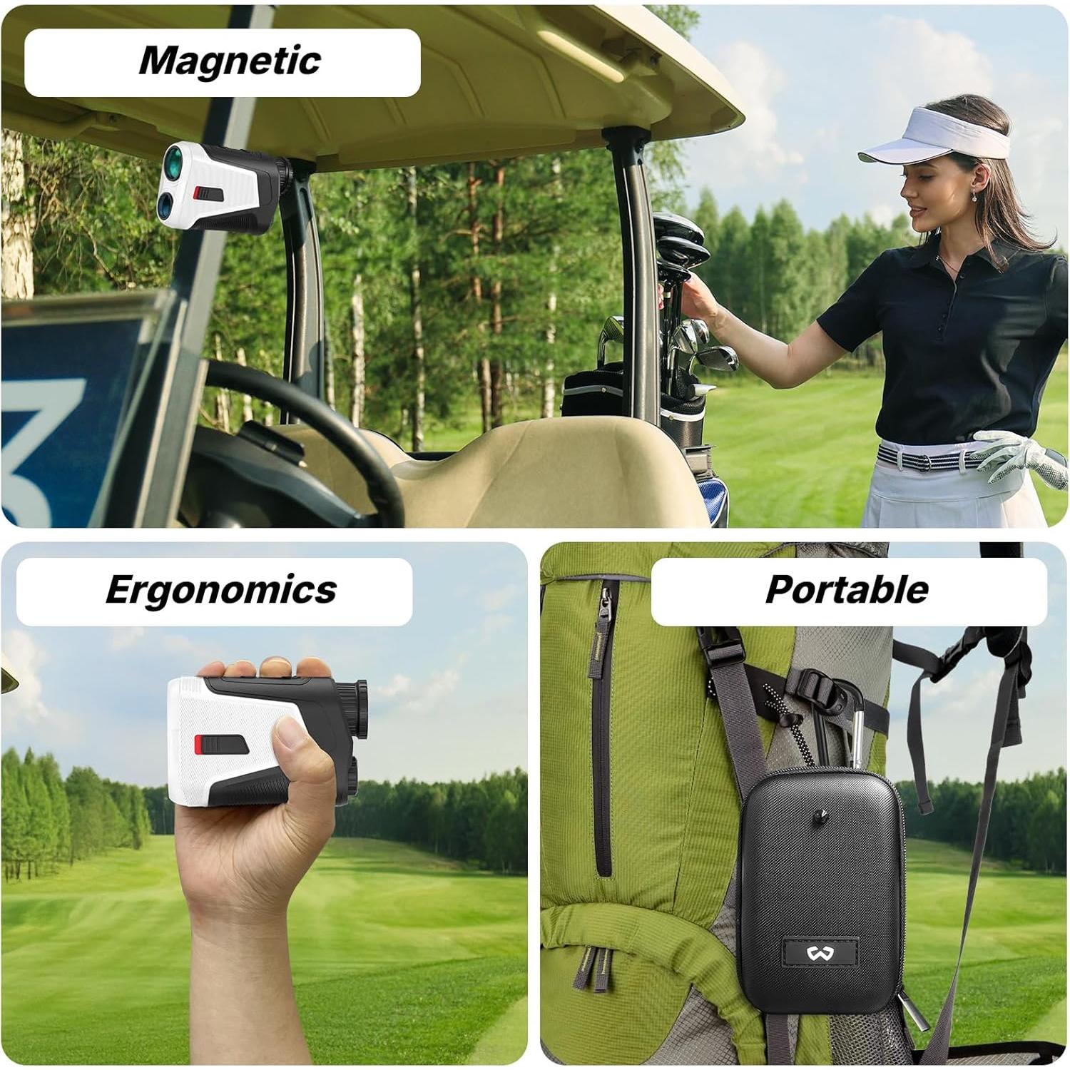 Medidor de Distancia de Golf WOSPORTS L-06G OLED 1200m