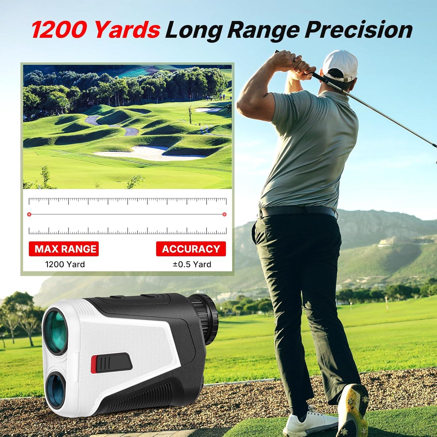 Medidor de Distancia de Golf WOSPORTS L-06G OLED 1200m