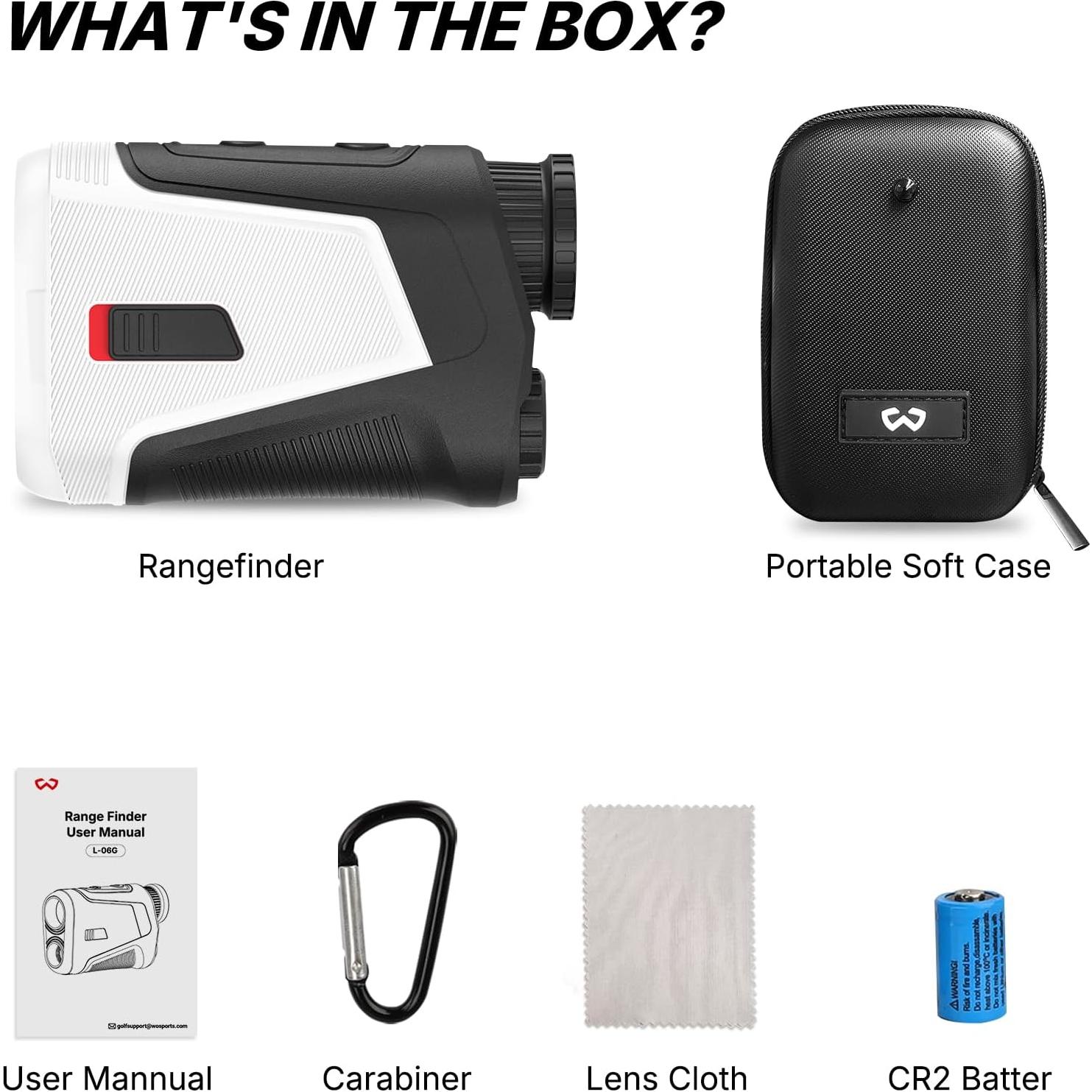 Medidor de Distancia de Golf WOSPORTS L-06G OLED 1200m