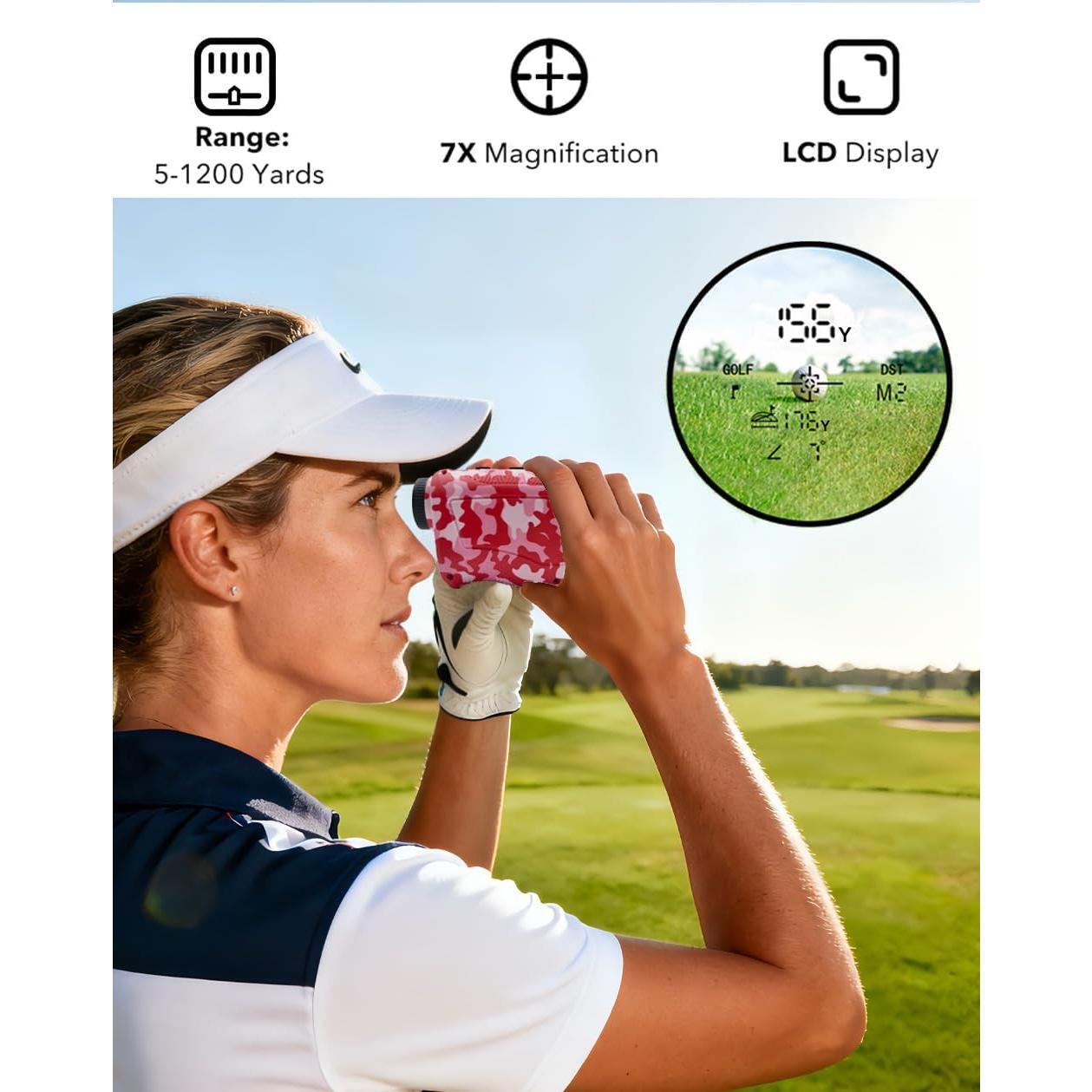 Medidor de Distancia Laser Lensalyx SH106 para Golf 1200m