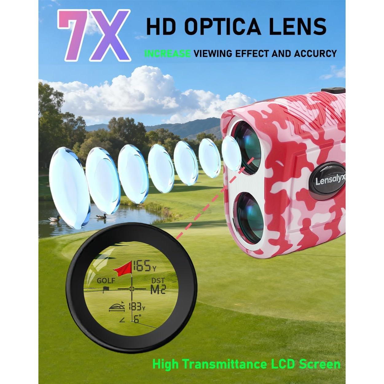 Medidor de Distancia Laser Lensalyx SH106 para Golf 1200m