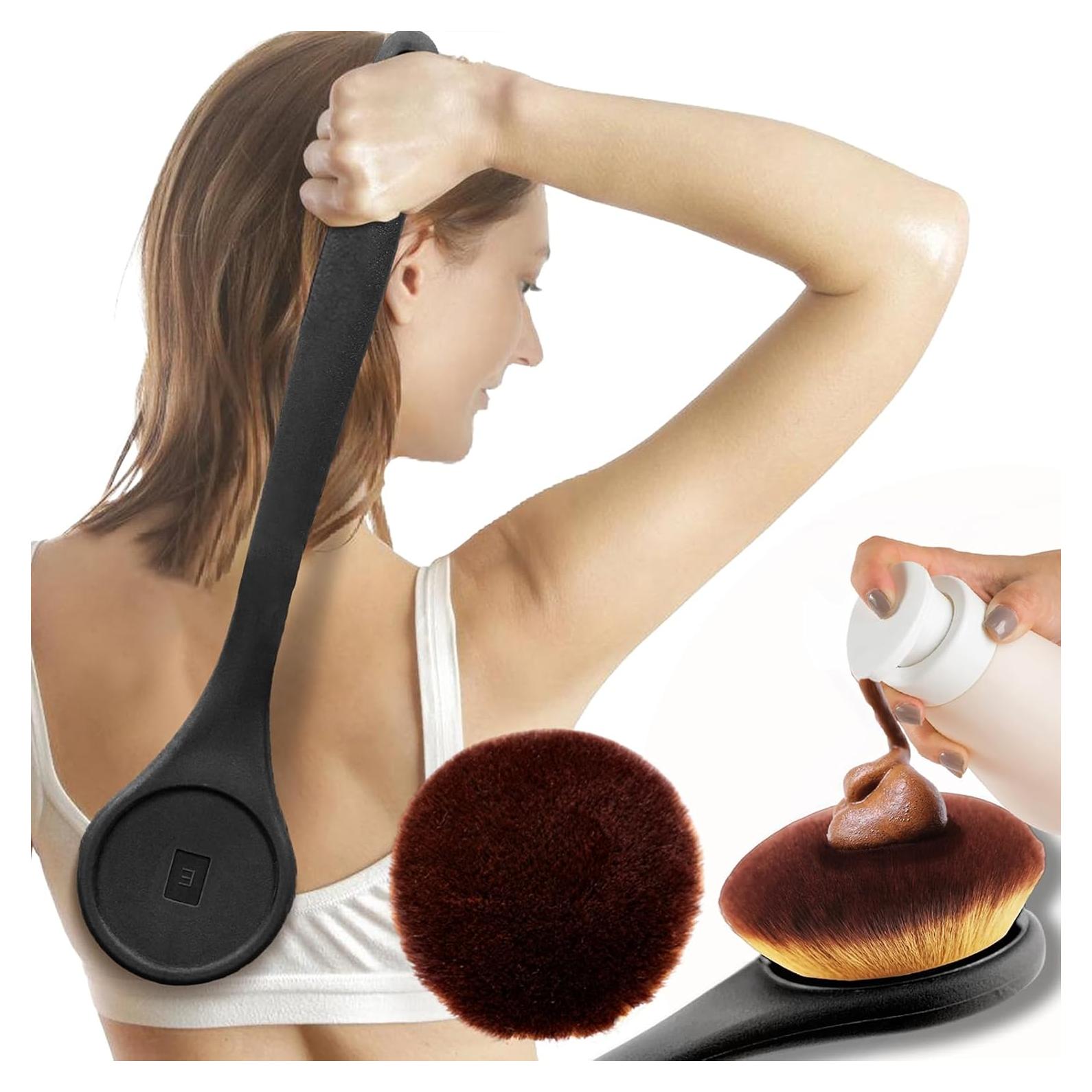 Brocha de Maquillaje Corporal EOICCEOH 36 cm Mango Largo