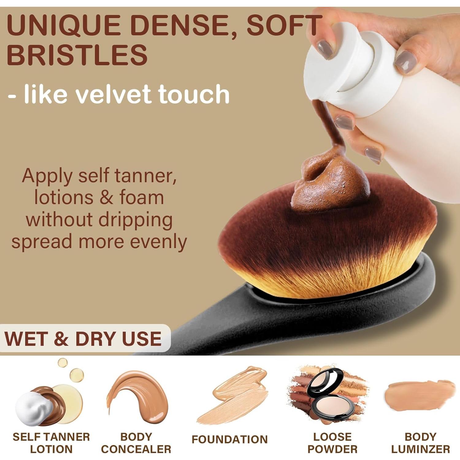 Brocha de Maquillaje Corporal EOICCEOH 36 cm Mango Largo