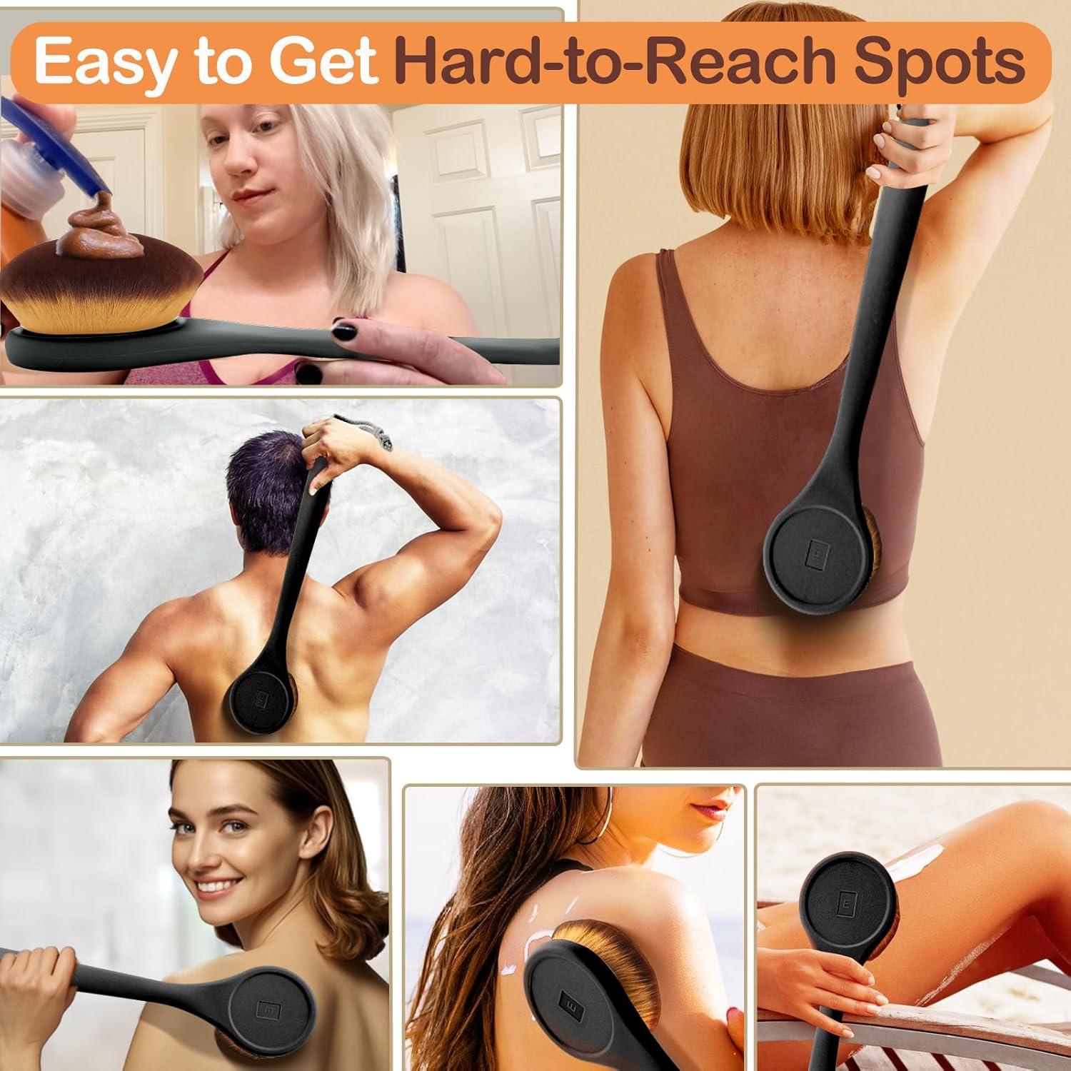 Brocha de Maquillaje Corporal EOICCEOH 36 cm Mango Largo