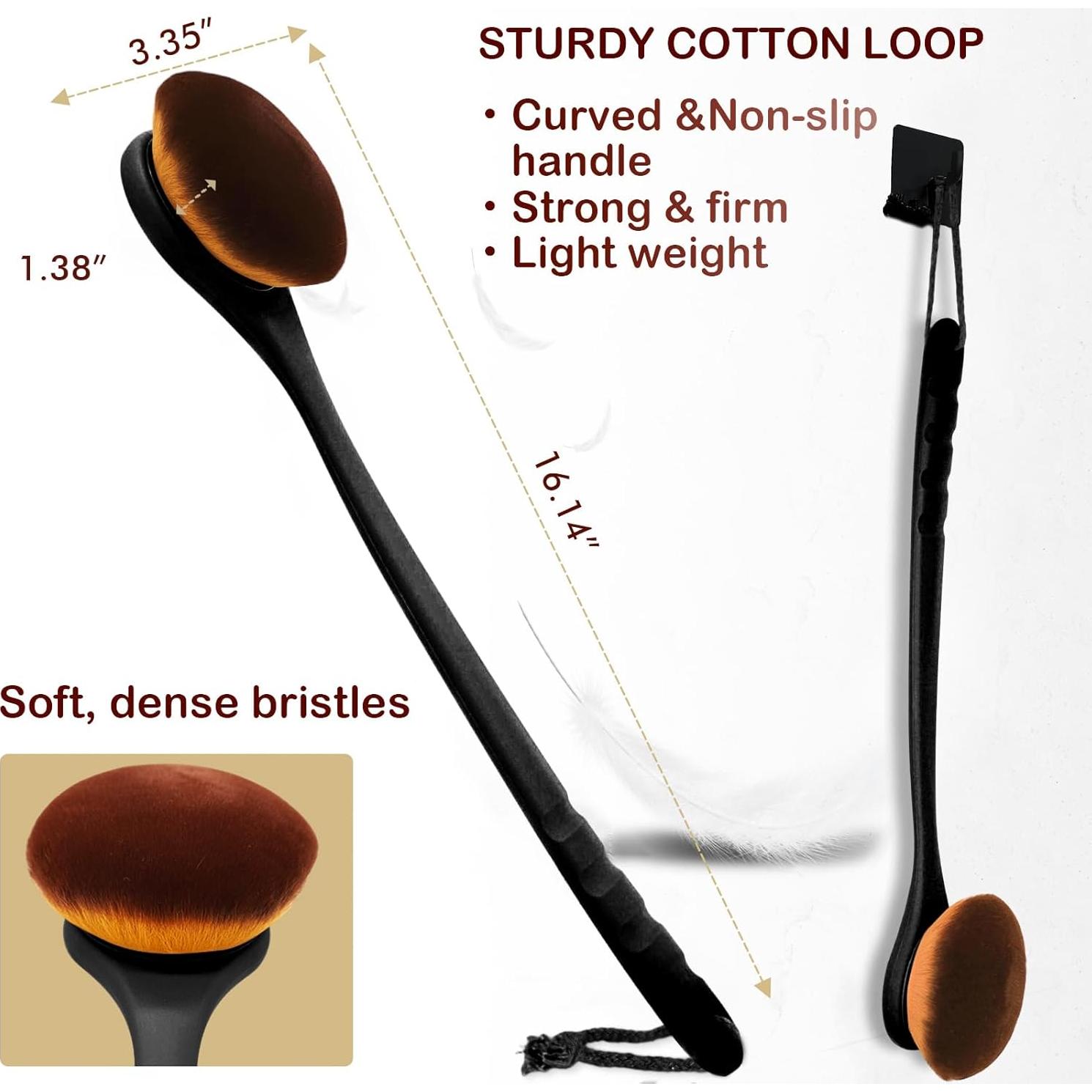 Brocha de Maquillaje Corporal EOICCEOH 36 cm Mango Largo