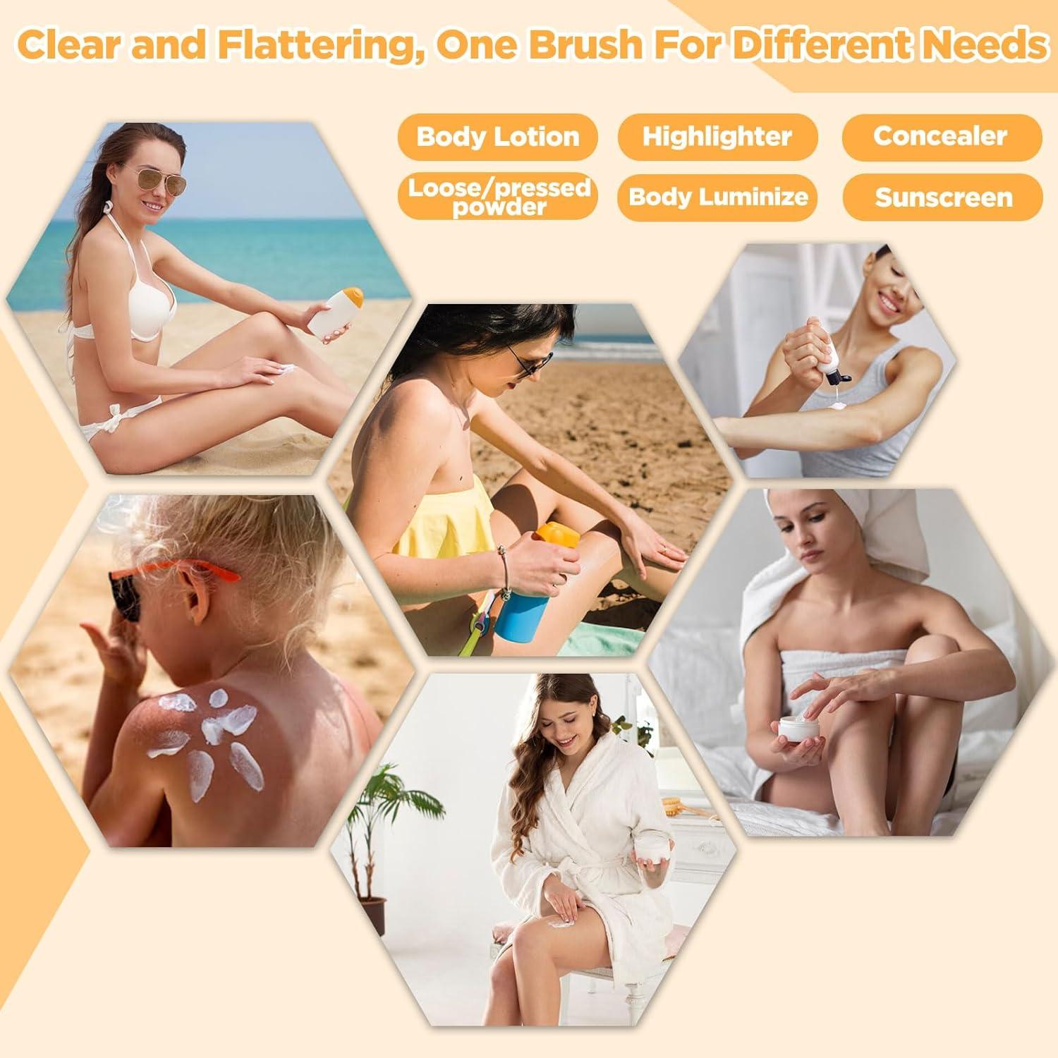 Brocha Autobronceadora QJKLWV Grande para Maquillaje Corporal