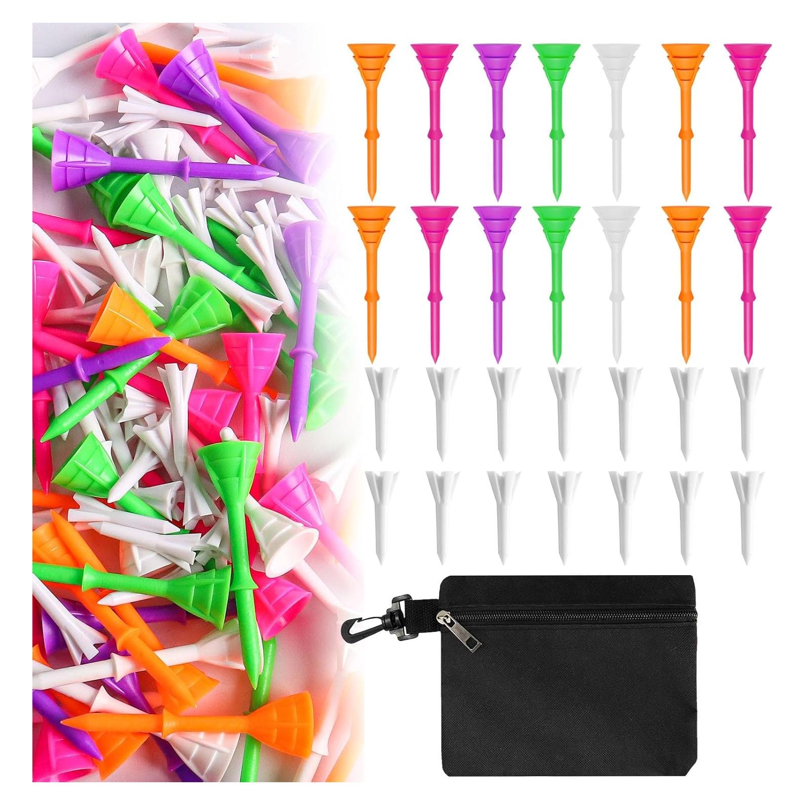 Tees de Golf FINGER TEN Irrompibles 30 Largos 8.26 cm y 20 Cortos 3.81 cm