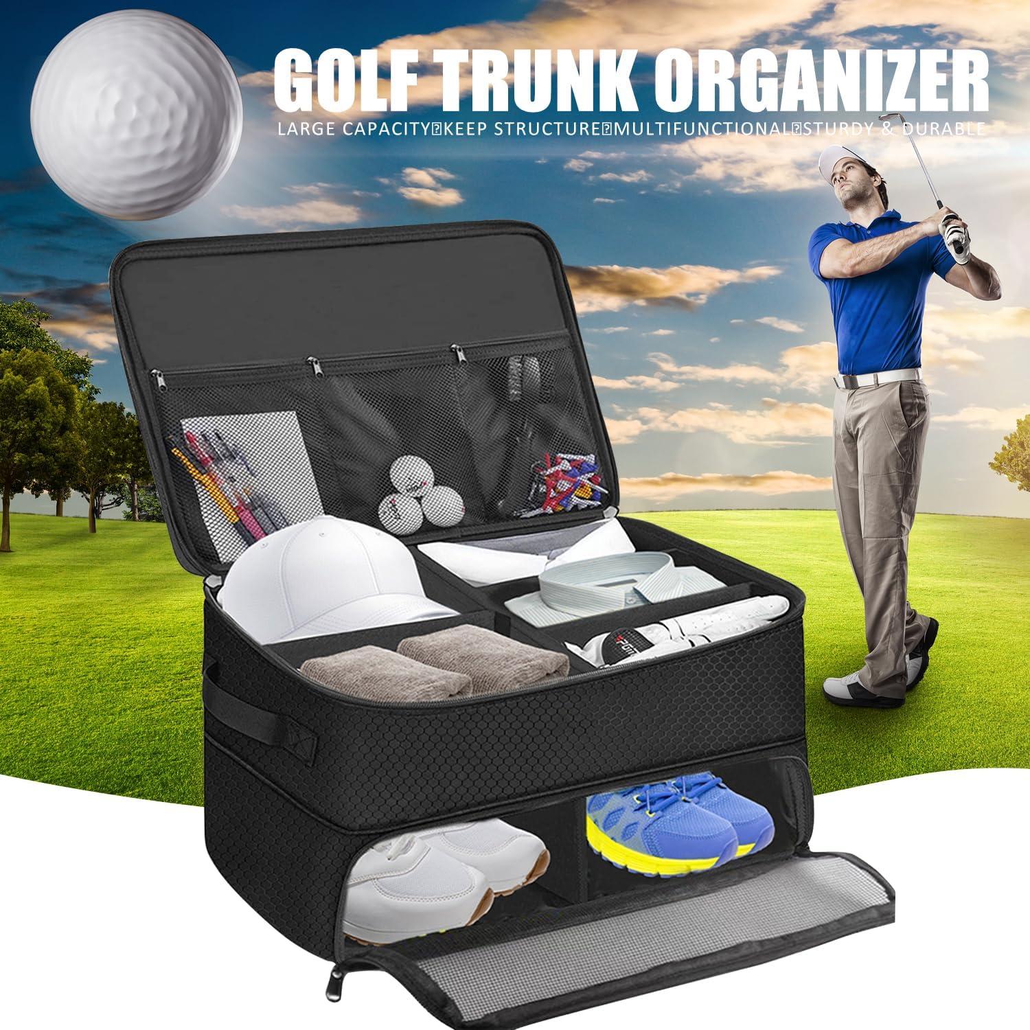 Organizador de Maletero para Golf BIYQFCR 2 Capas Impermeable