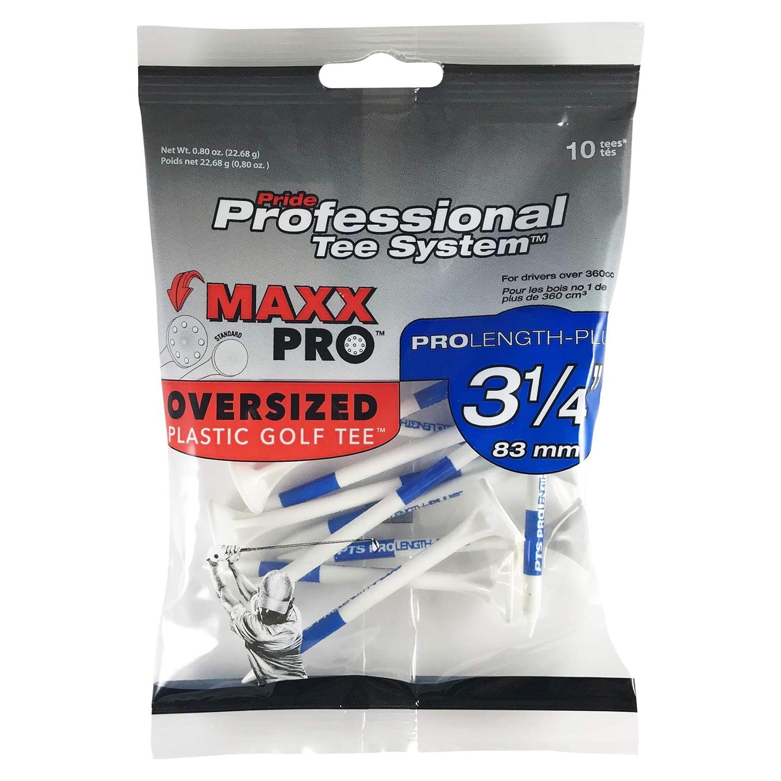 Tees de Golf de Plástico Sobredimensionados MaxxPro 10 ct