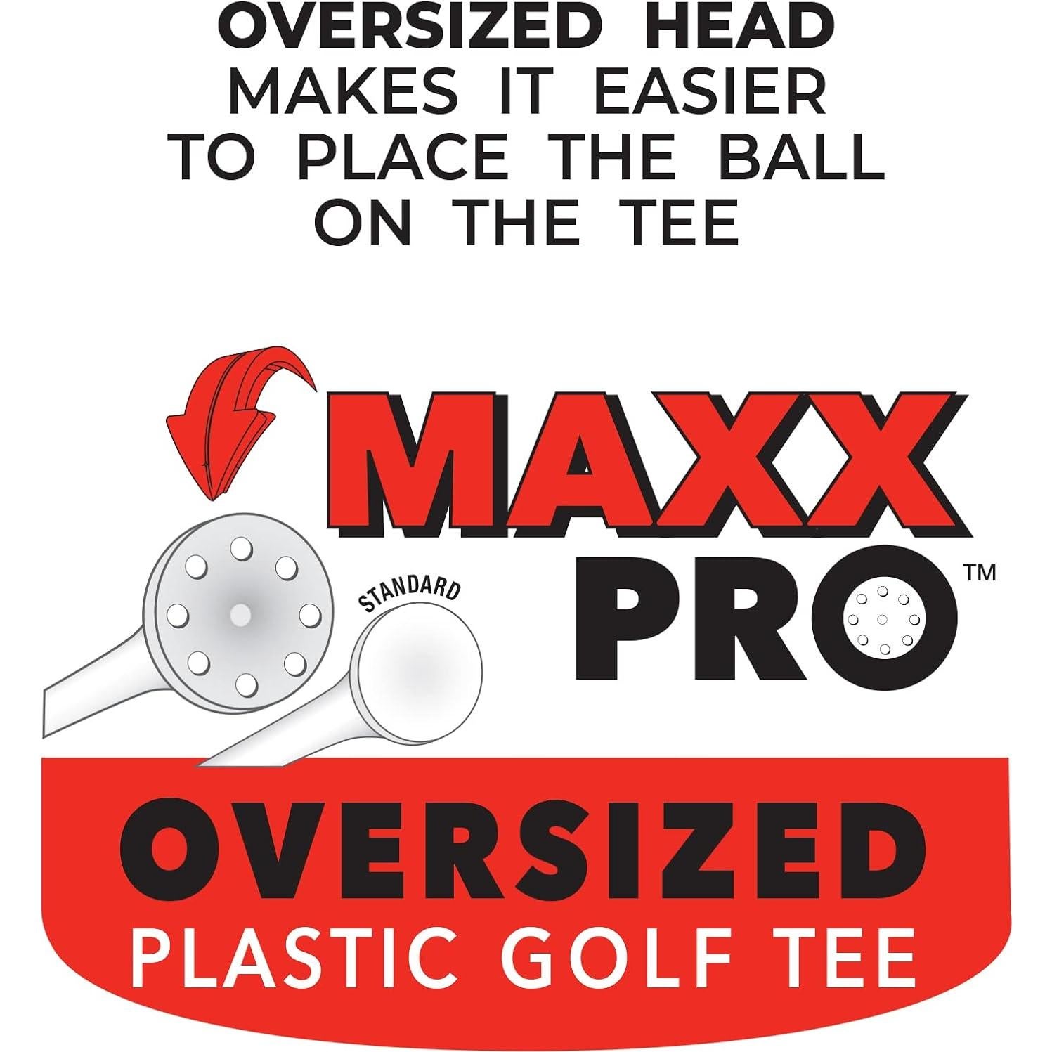 Tees de Golf de Plástico Sobredimensionados MaxxPro 10 ct