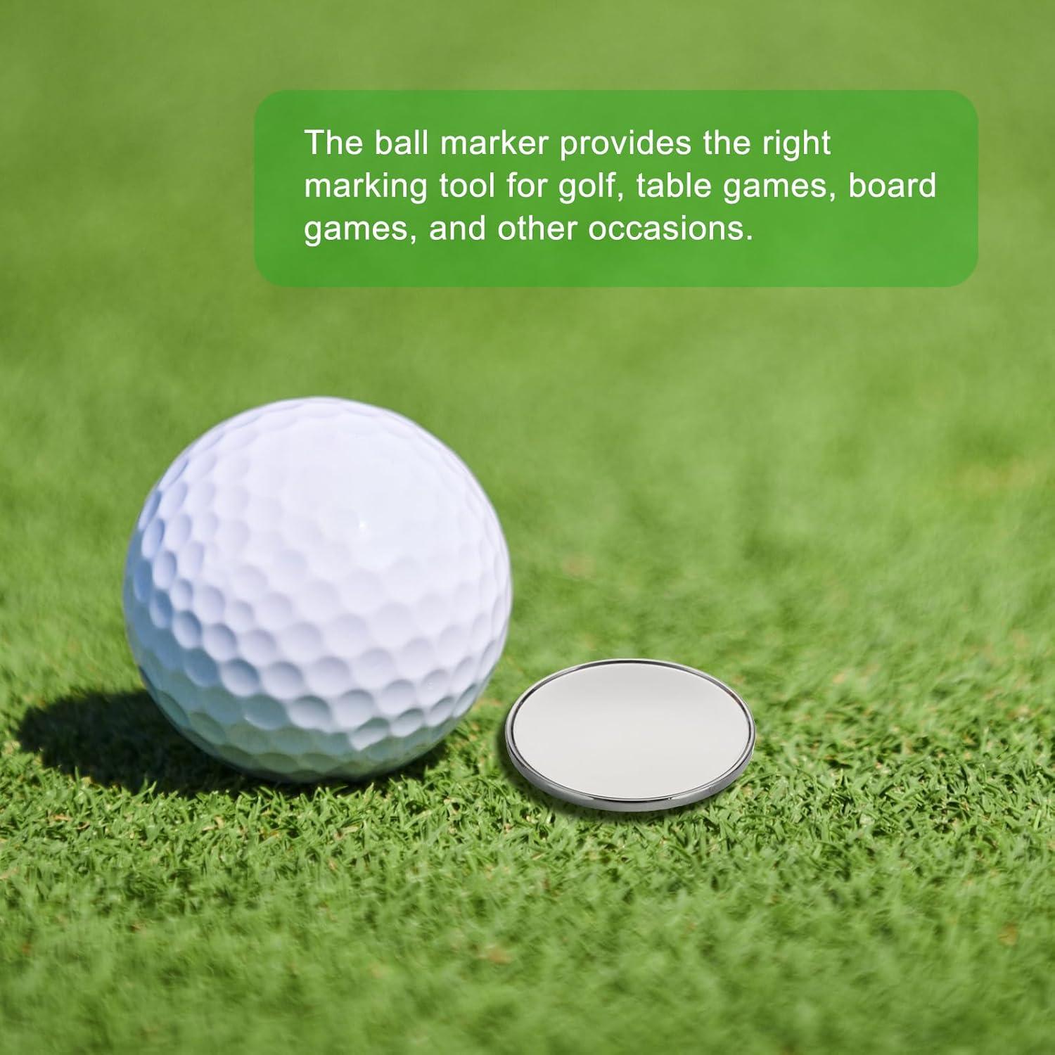 Marcadores de Pelota de Golf PATIKIL 12 Unidades 25 mm Plata