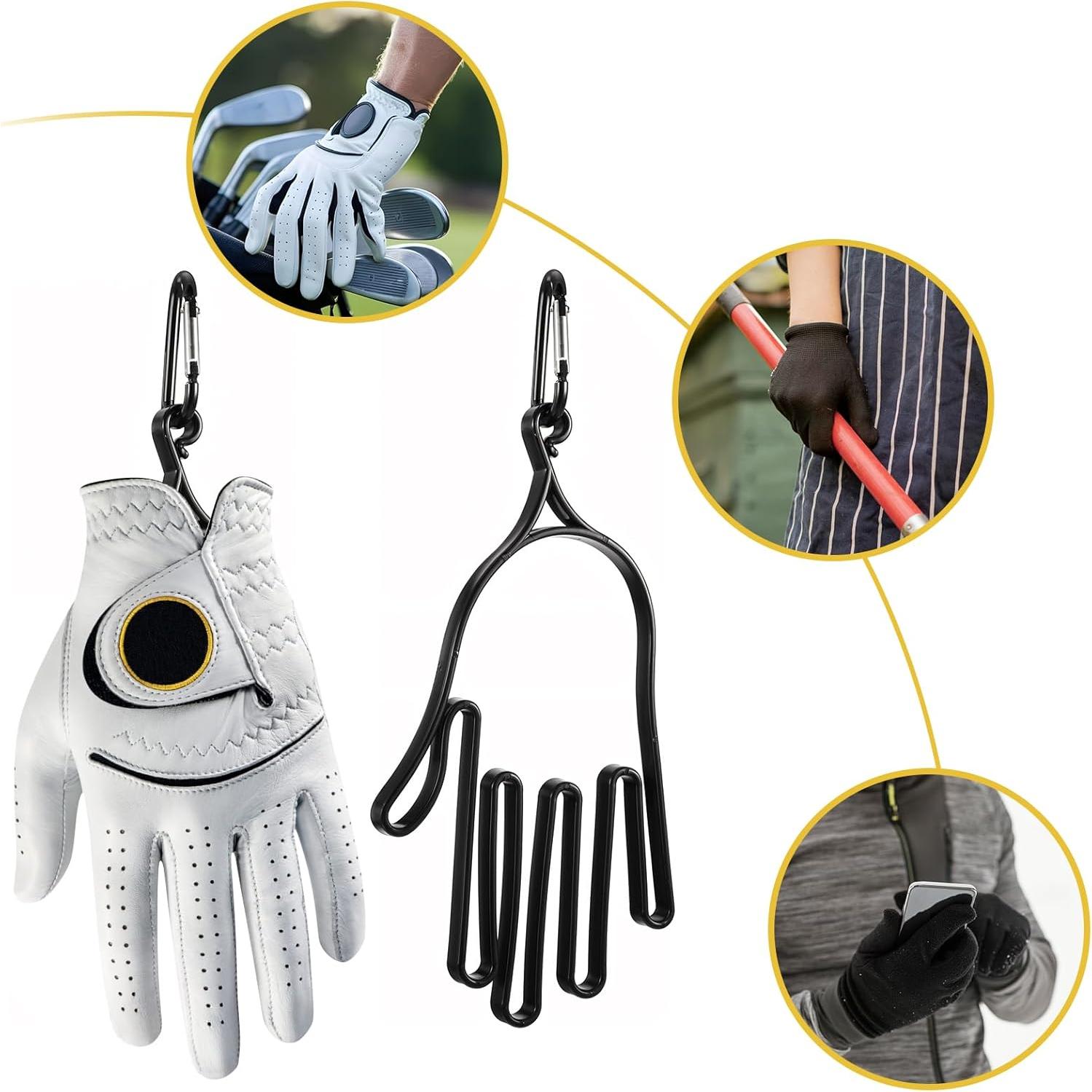 Soporte para Guantes de Golf Ymapinc 2 Piezas Negro/Blanco