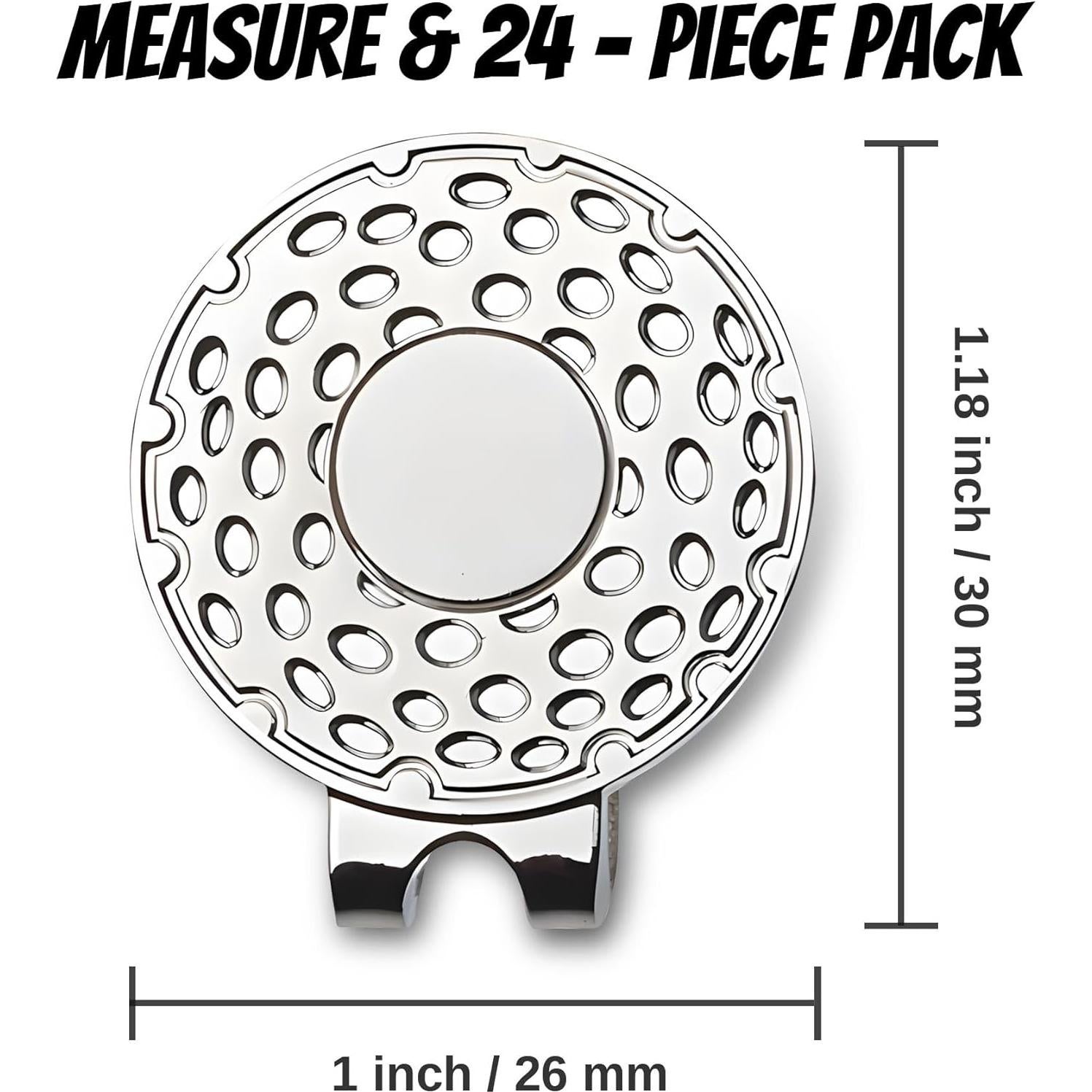 24 Clips Magnéticos para Gorras de Golf BSTWARM con Sujetador