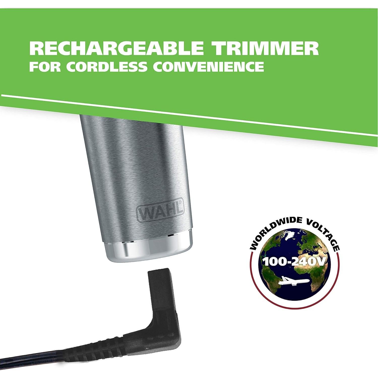 Recortadora de Barba Wahl 9864SS Acero Inoxidable 4 Cabezas