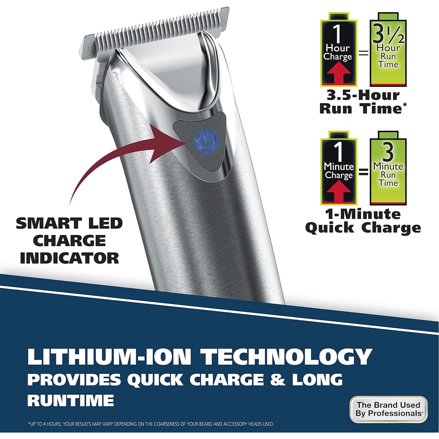 Recortadora de Barba Wahl 9864SS Acero Inoxidable 4 Cabezas