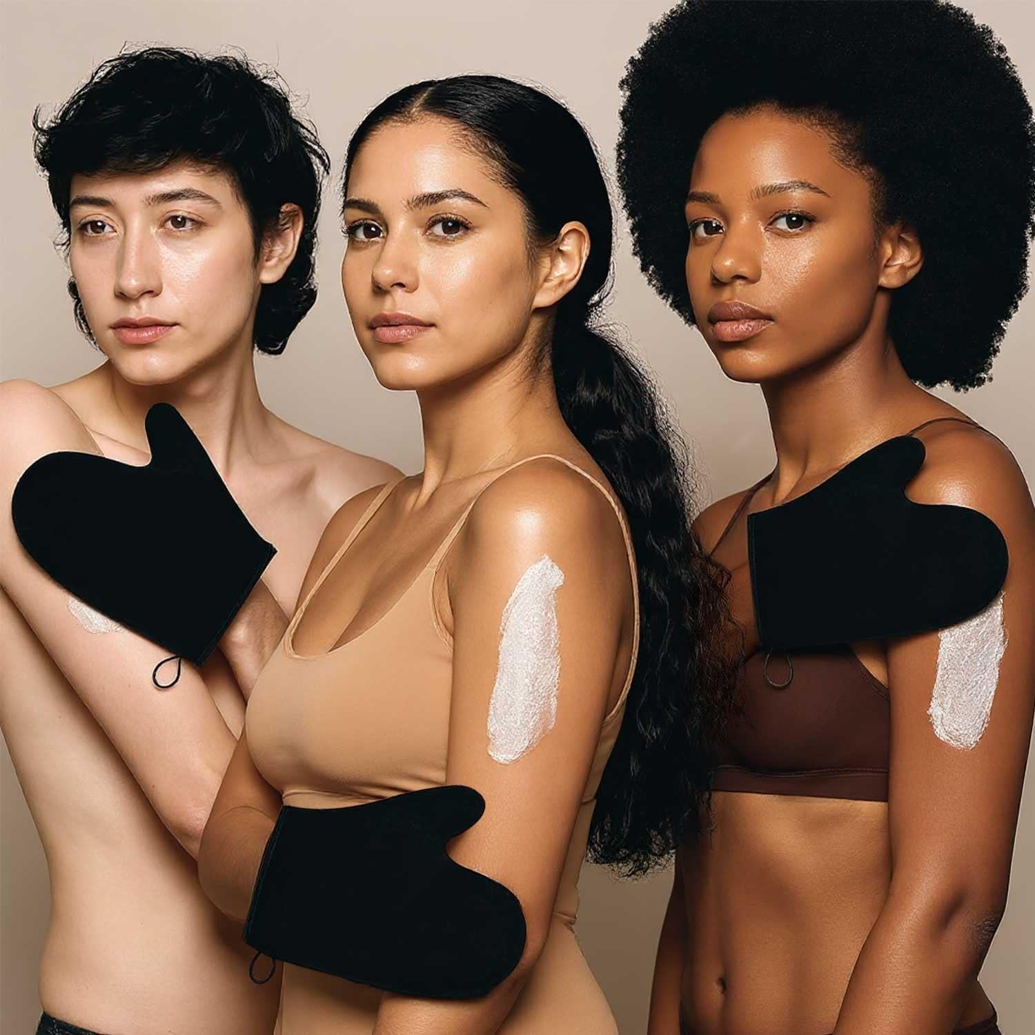 Kit de Autobronceado PasaRose - 4 Piezas con Manoplas y Brocha