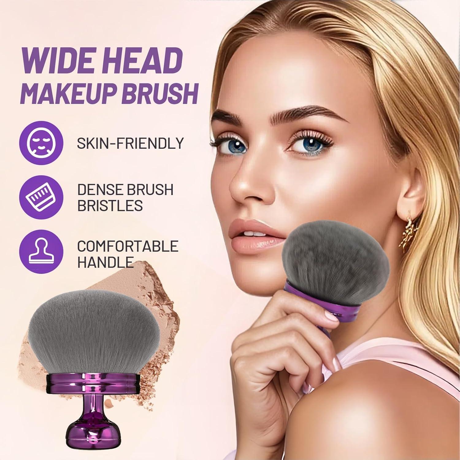 Brocha Kabuki Vegana Sam Sugar 7.62 cm para Autobronceador