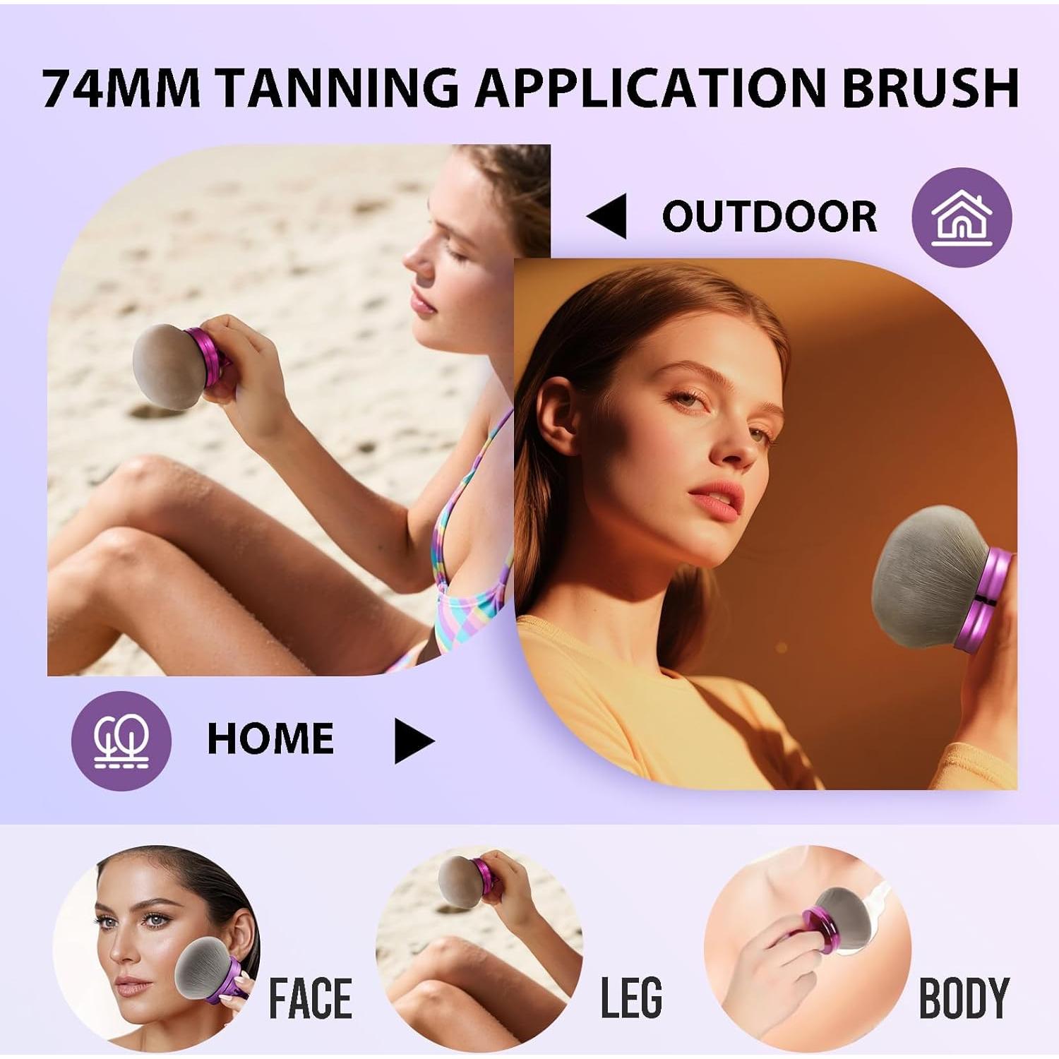 Brocha Kabuki Vegana Sam Sugar 7.62 cm para Autobronceador