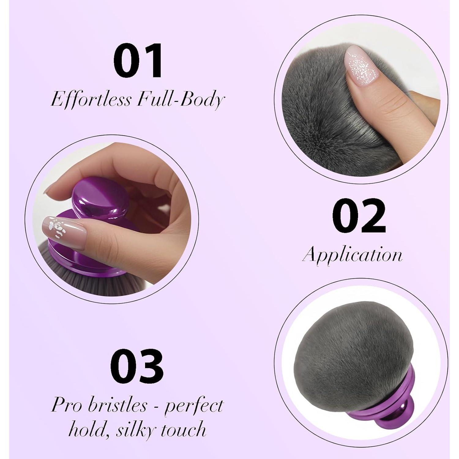 Brocha Kabuki Vegana Sam Sugar 7.62 cm para Autobronceador