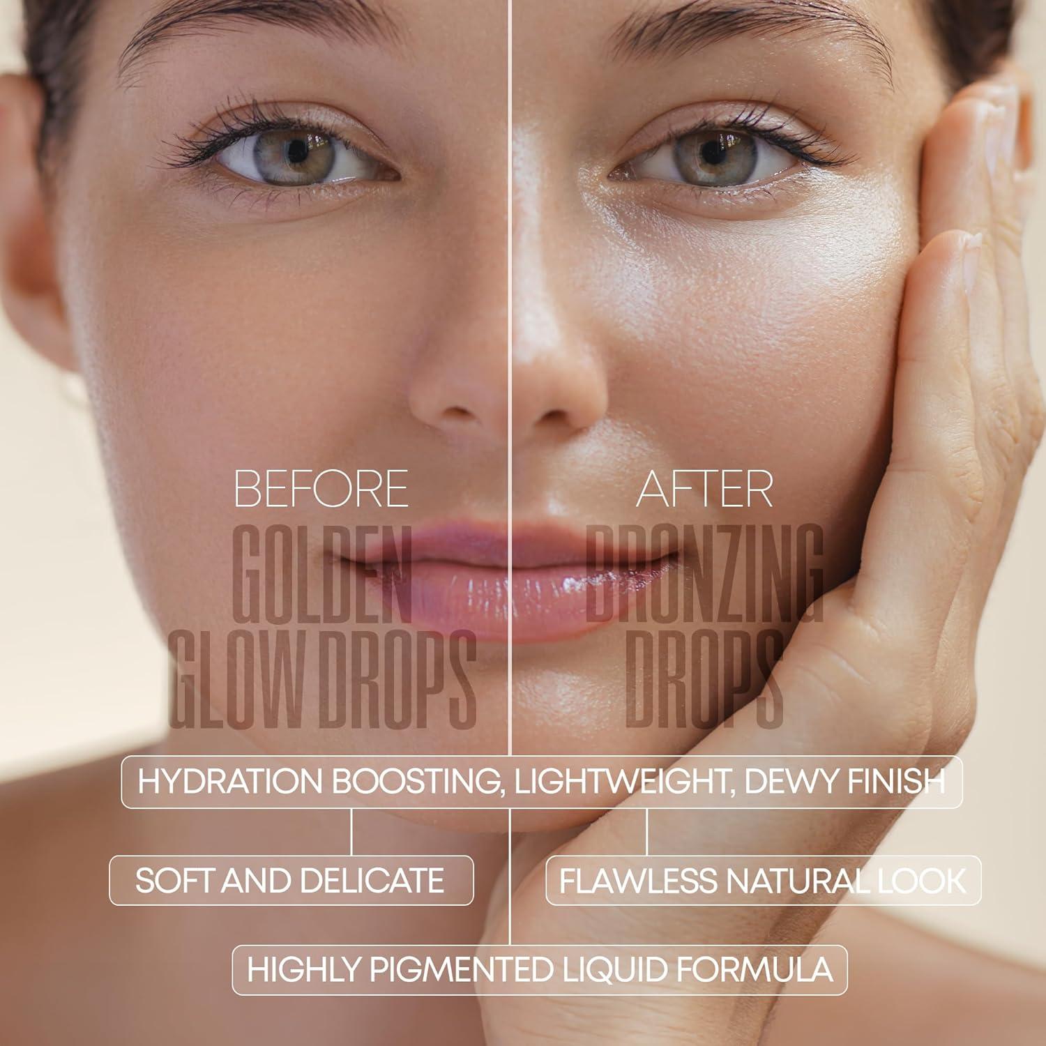 W7 Gotas de Brillo Dorado y Brocha - Set 2 Piezas 108g