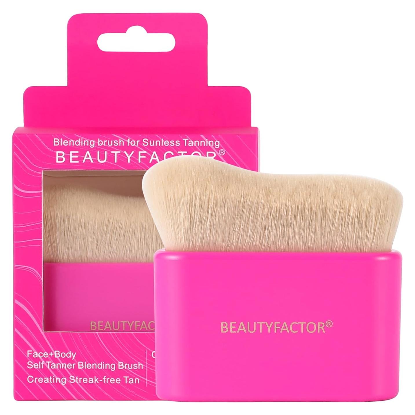 Brocha Autobronceadora Rosa BEAUTYFACTOR - Uso Facial y Corporal